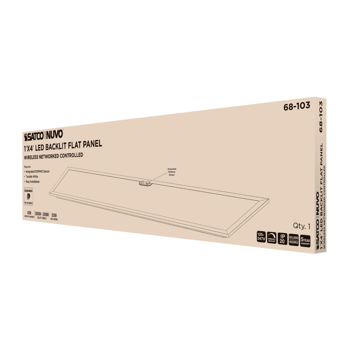 DOMINO 1X4 BACKLIT PANEL - 68-103