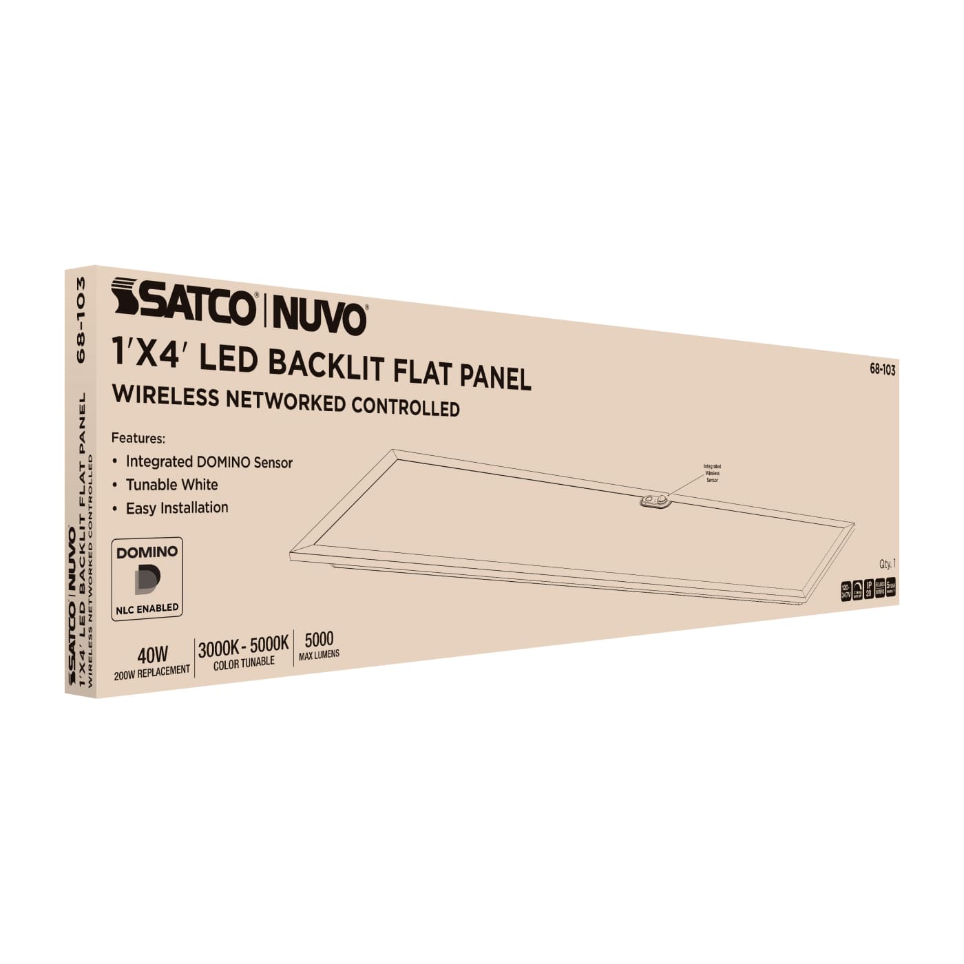 DOMINO 1X4 BACKLIT PANEL - 68-103