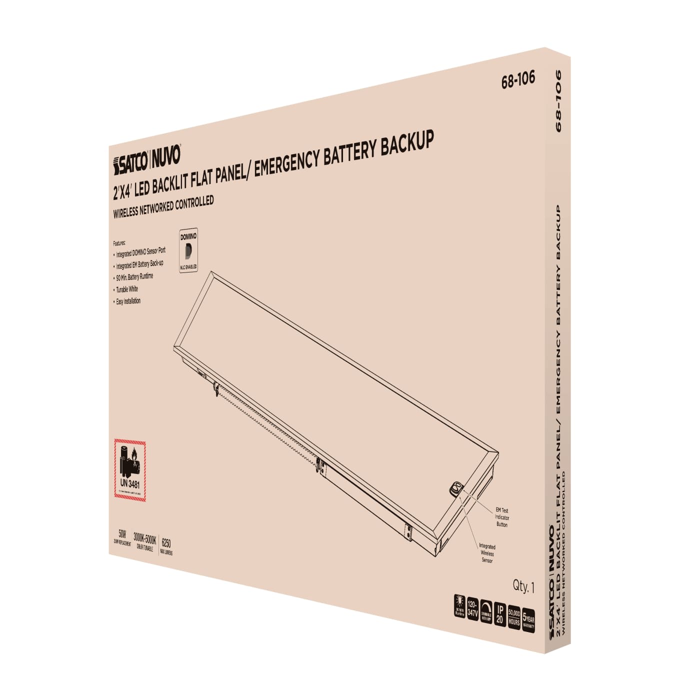 DOMINO 2X4 BACKLIT PANEL-EM - 68-106