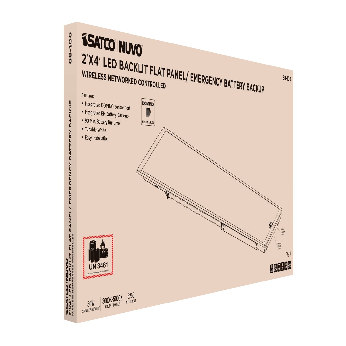 DOMINO 2X4 BACKLIT PANEL-EM - 68-106