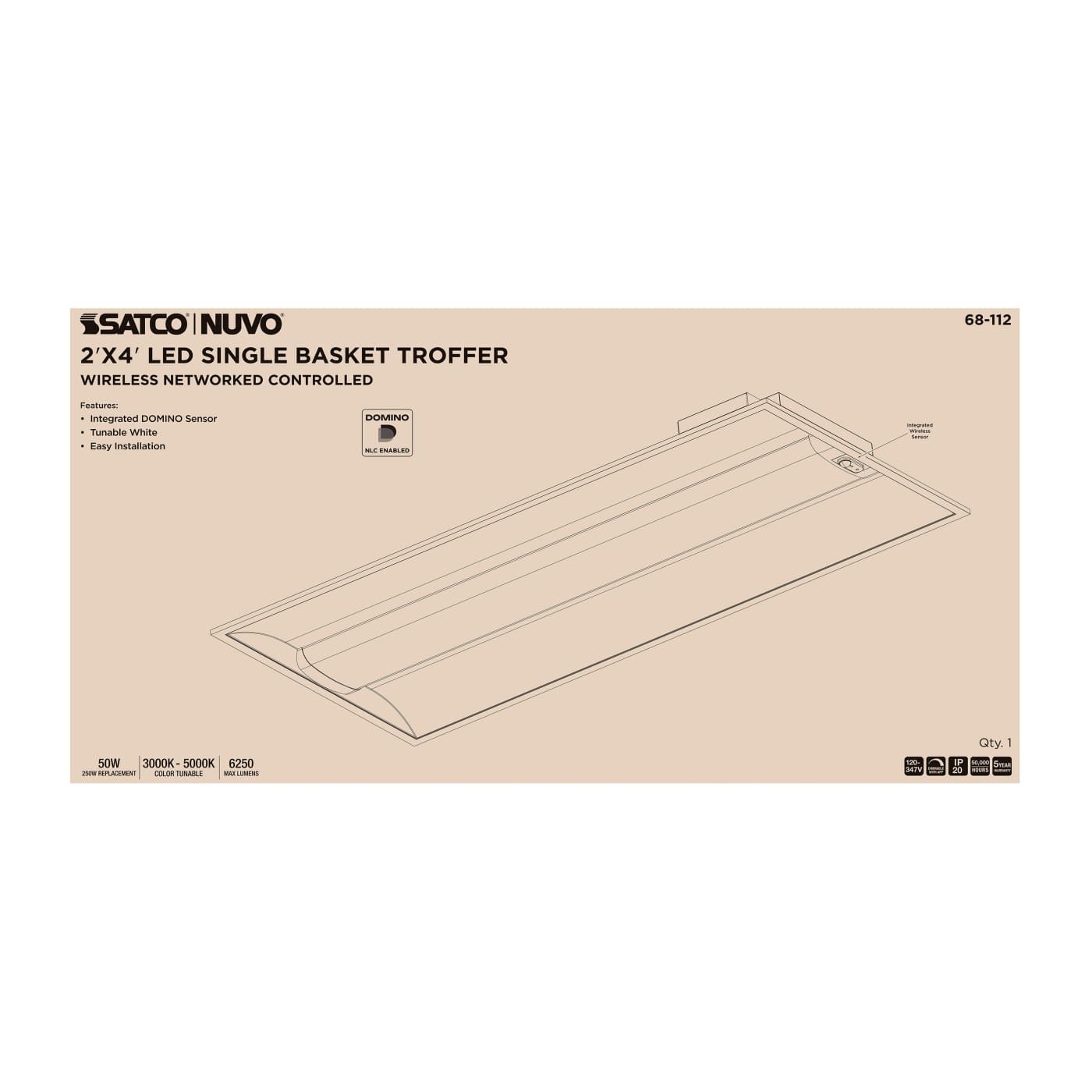DOMINO 2X4 TROFFER - 68-112