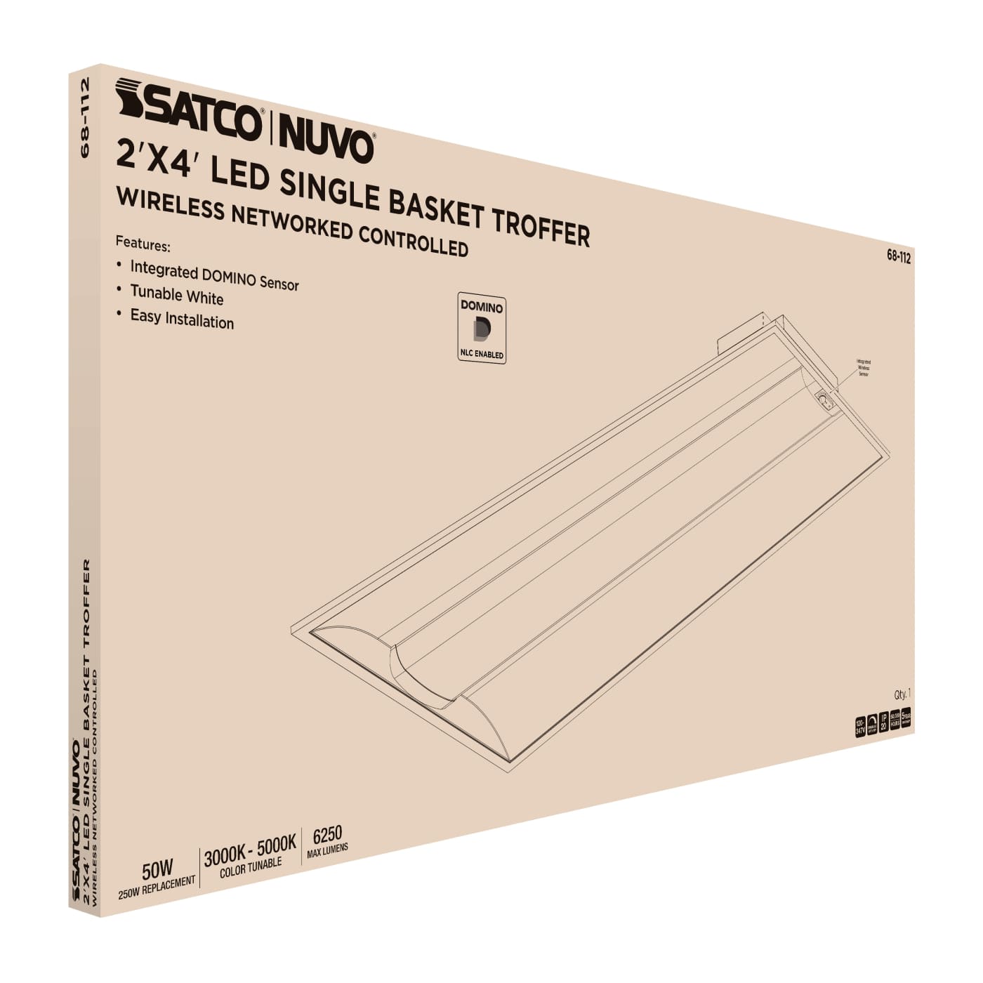 DOMINO 2X4 TROFFER - 68-112