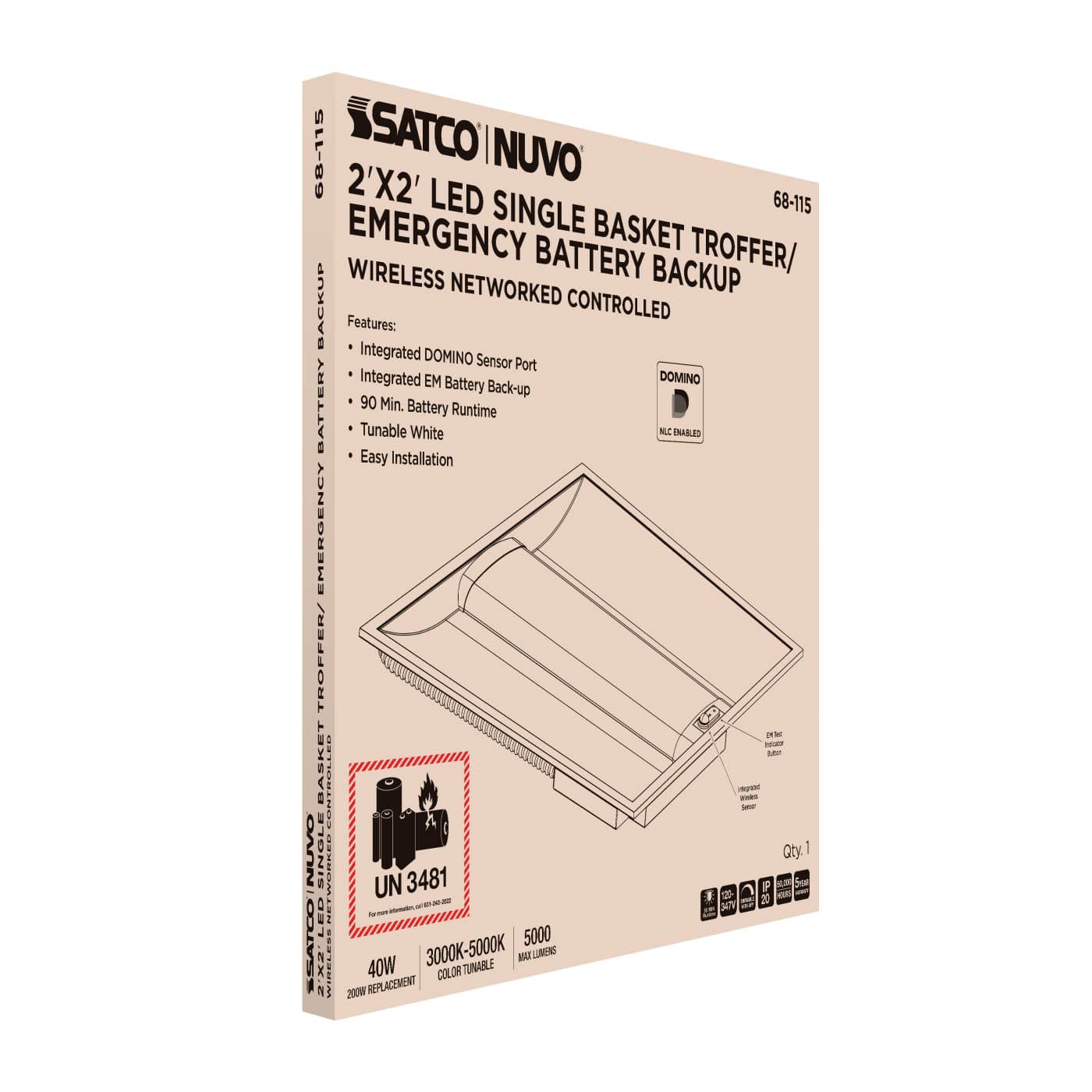 DOMINO 2X2 TROFFER-EM - 68-115