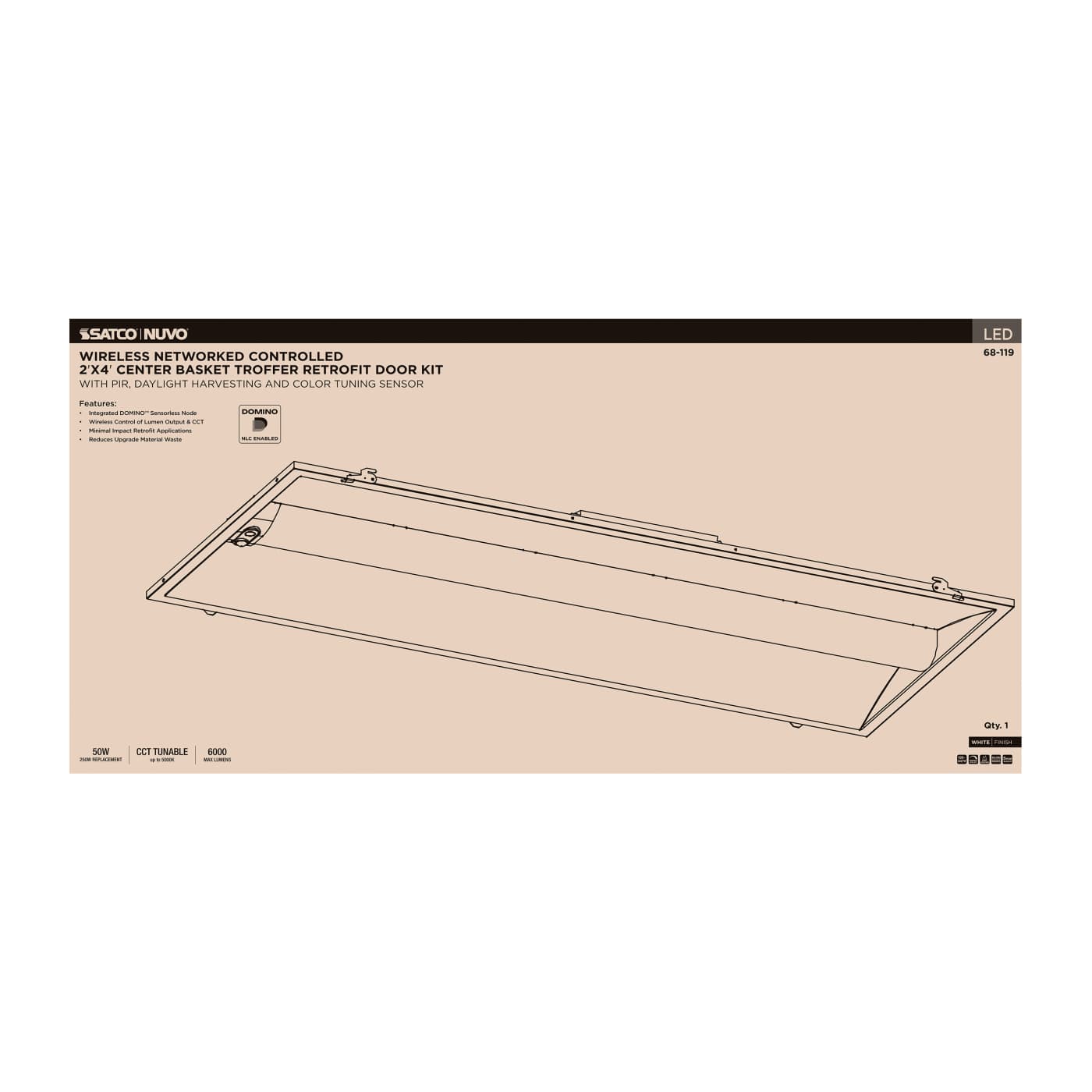 DOMINO 2X4 TROFFER RETRO KIT - 68-119