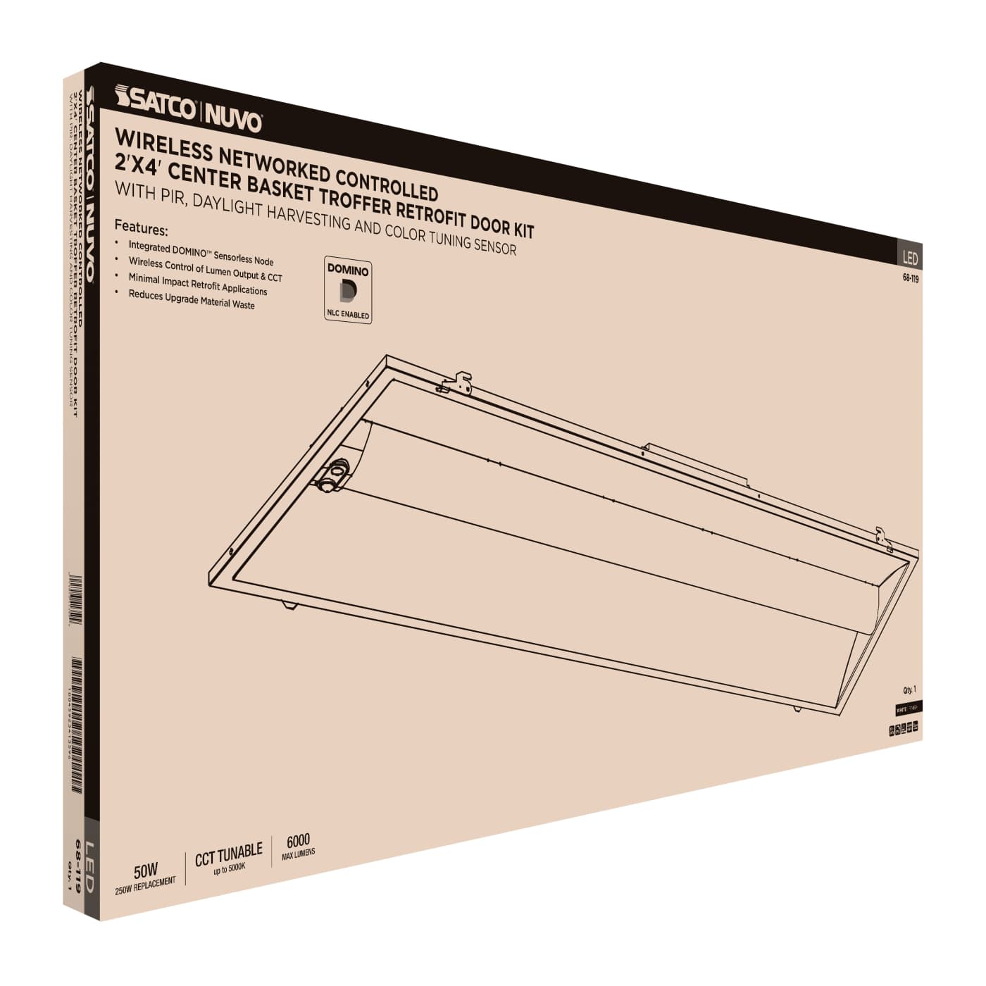 DOMINO 2X4 TROFFER RETRO KIT - 68-119
