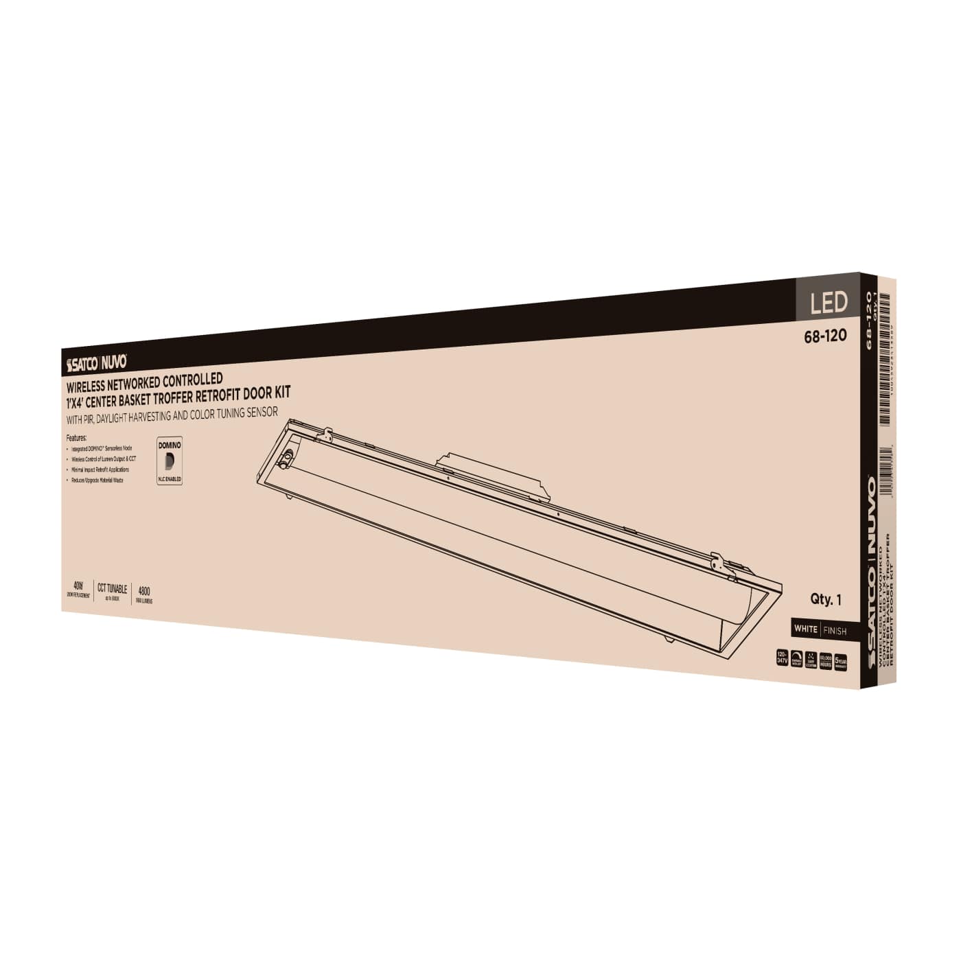 DOMINO 1X4 TROFFER RETRO KIT - 68-120