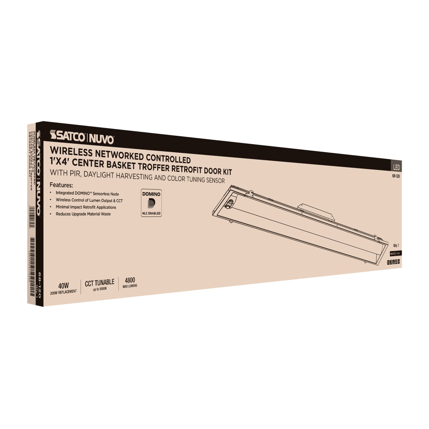 DOMINO 1X4 TROFFER RETRO KIT - 68-120