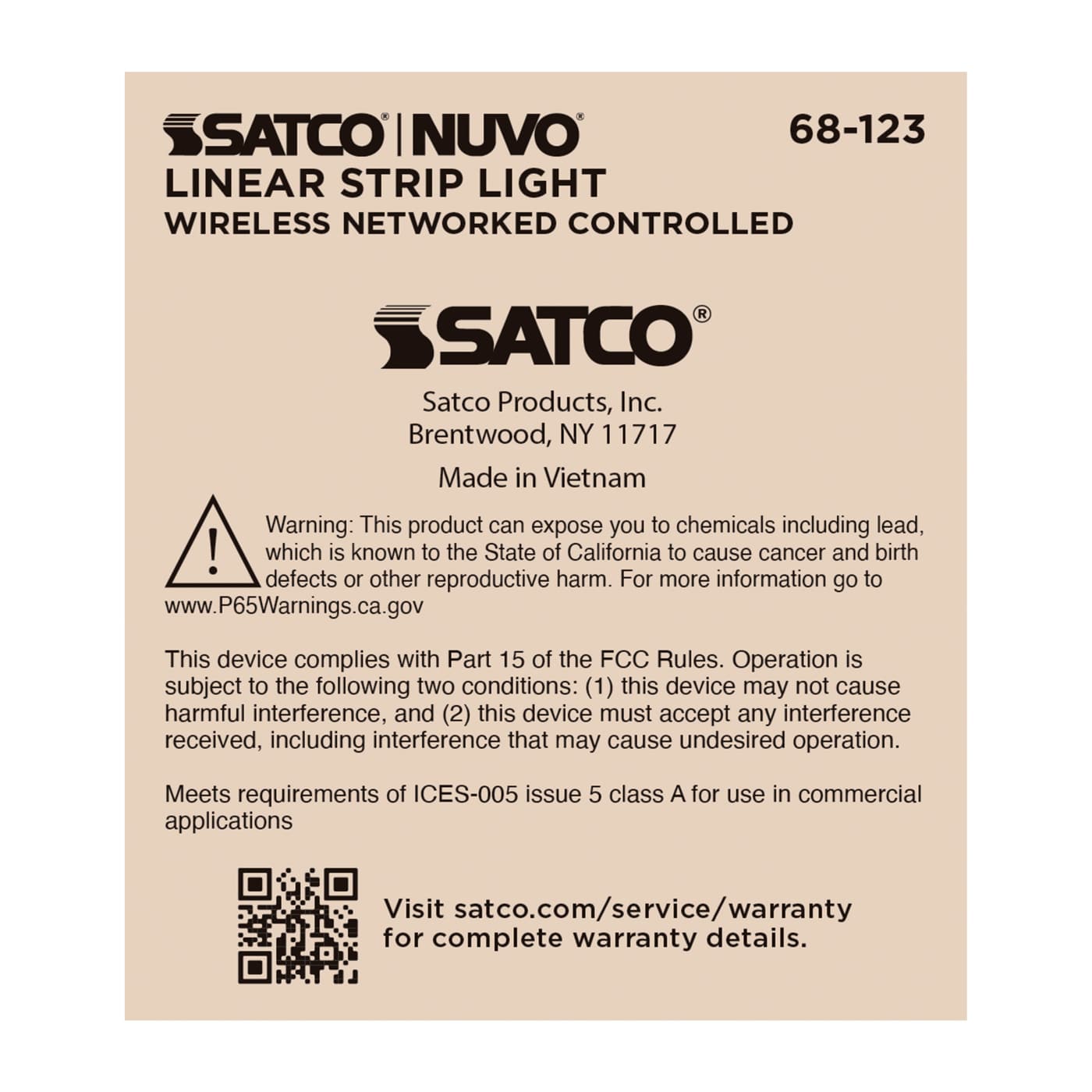 DOMINO 8FT LINEAR STRIP - 68-123