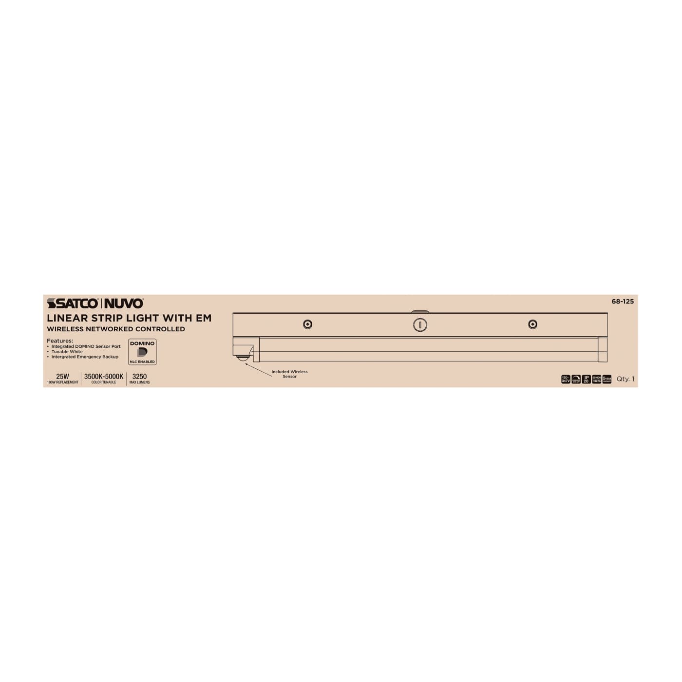 DOMINO 2FT LINEAR STRIP-EM - 68-125