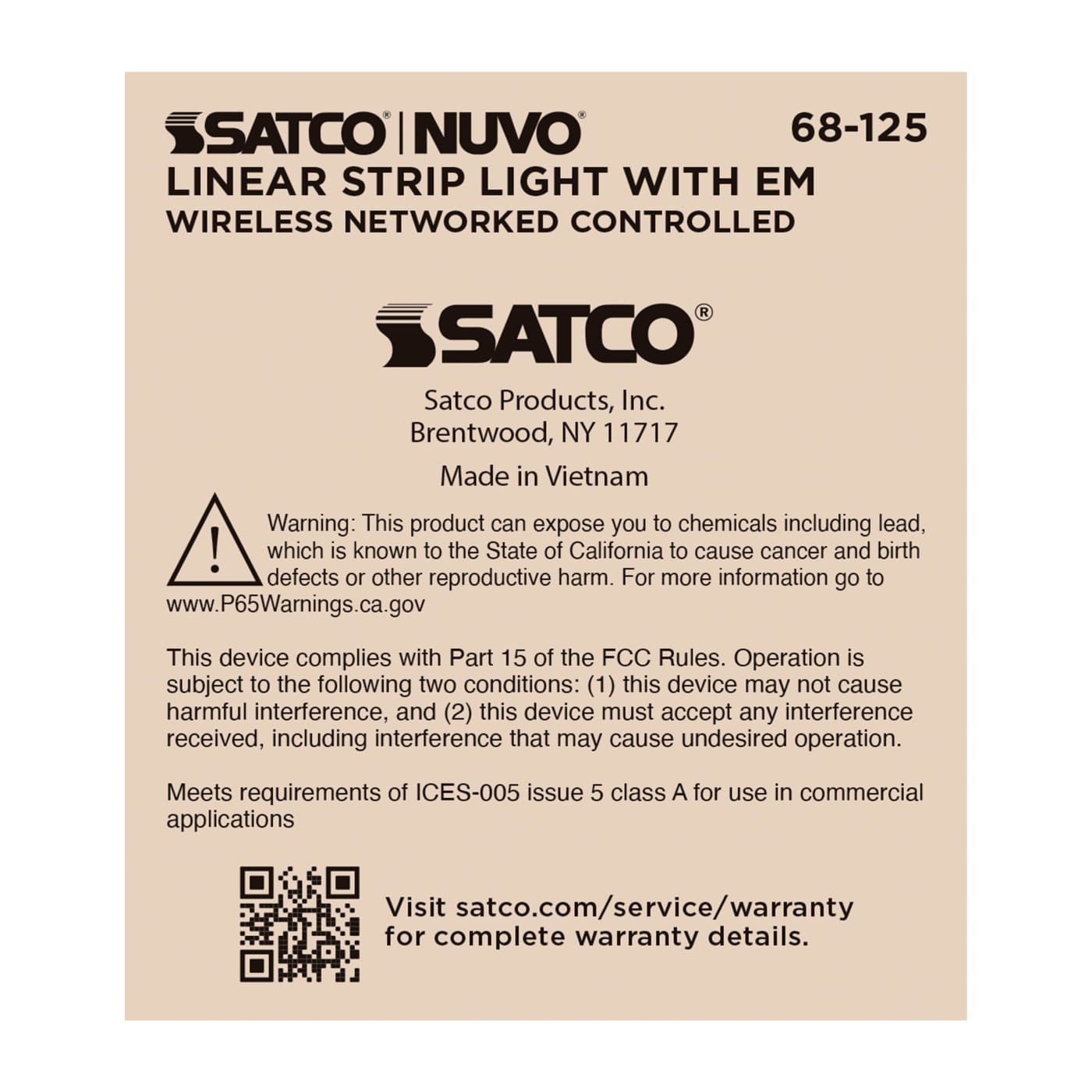 DOMINO 2FT LINEAR STRIP-EM - 68-125