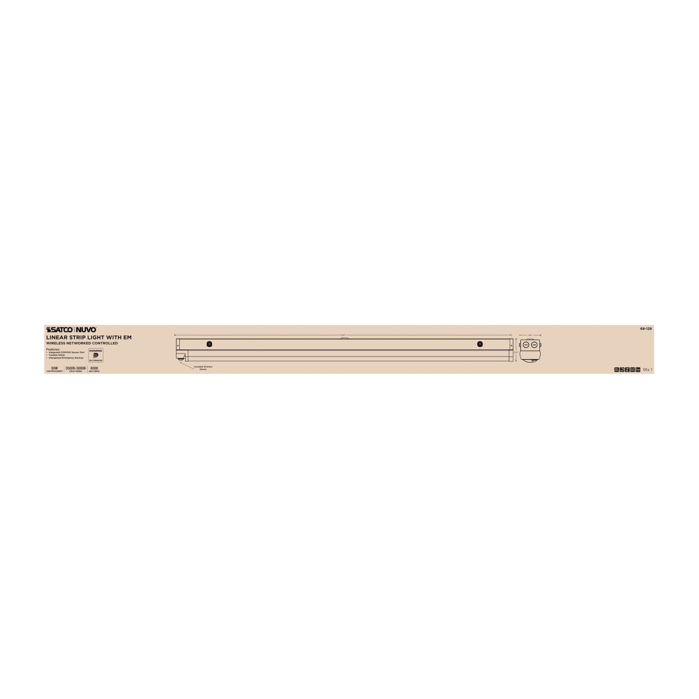 DOMINO 4FT LINEAR STRIP-EM - 68-126