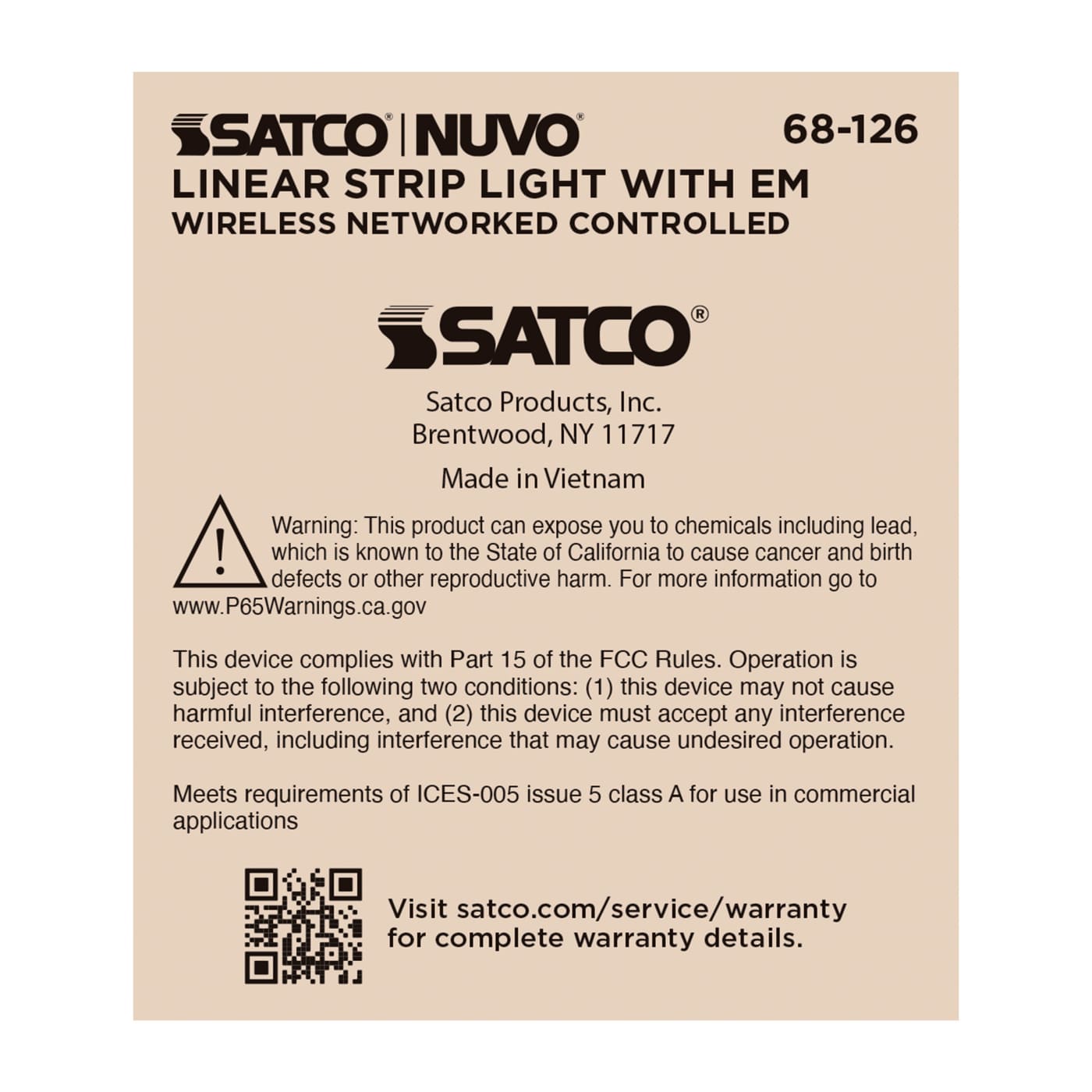 DOMINO 4FT LINEAR STRIP-EM - 68-126