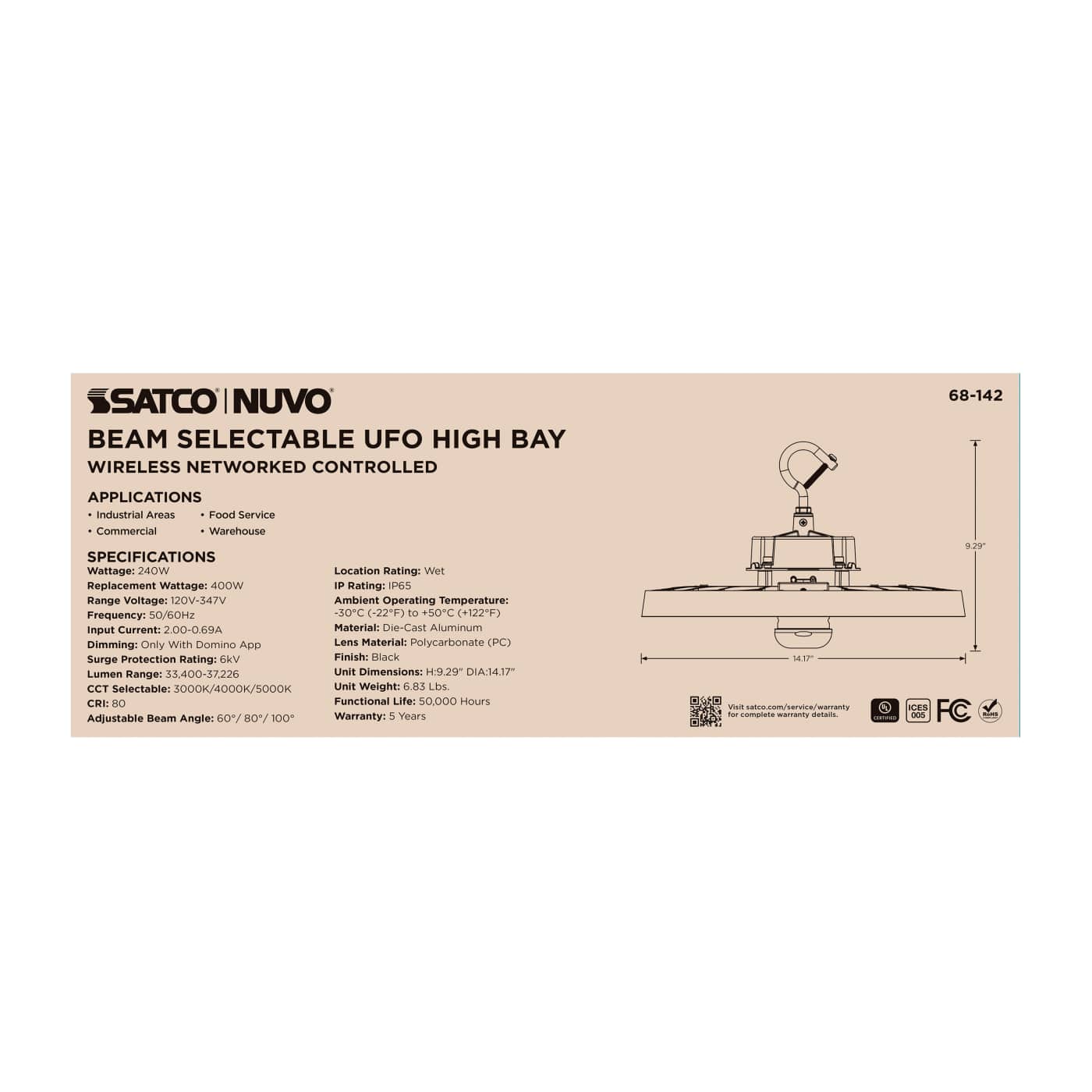 DOMINO UFO HIGH BAY 120-347 - 68-142