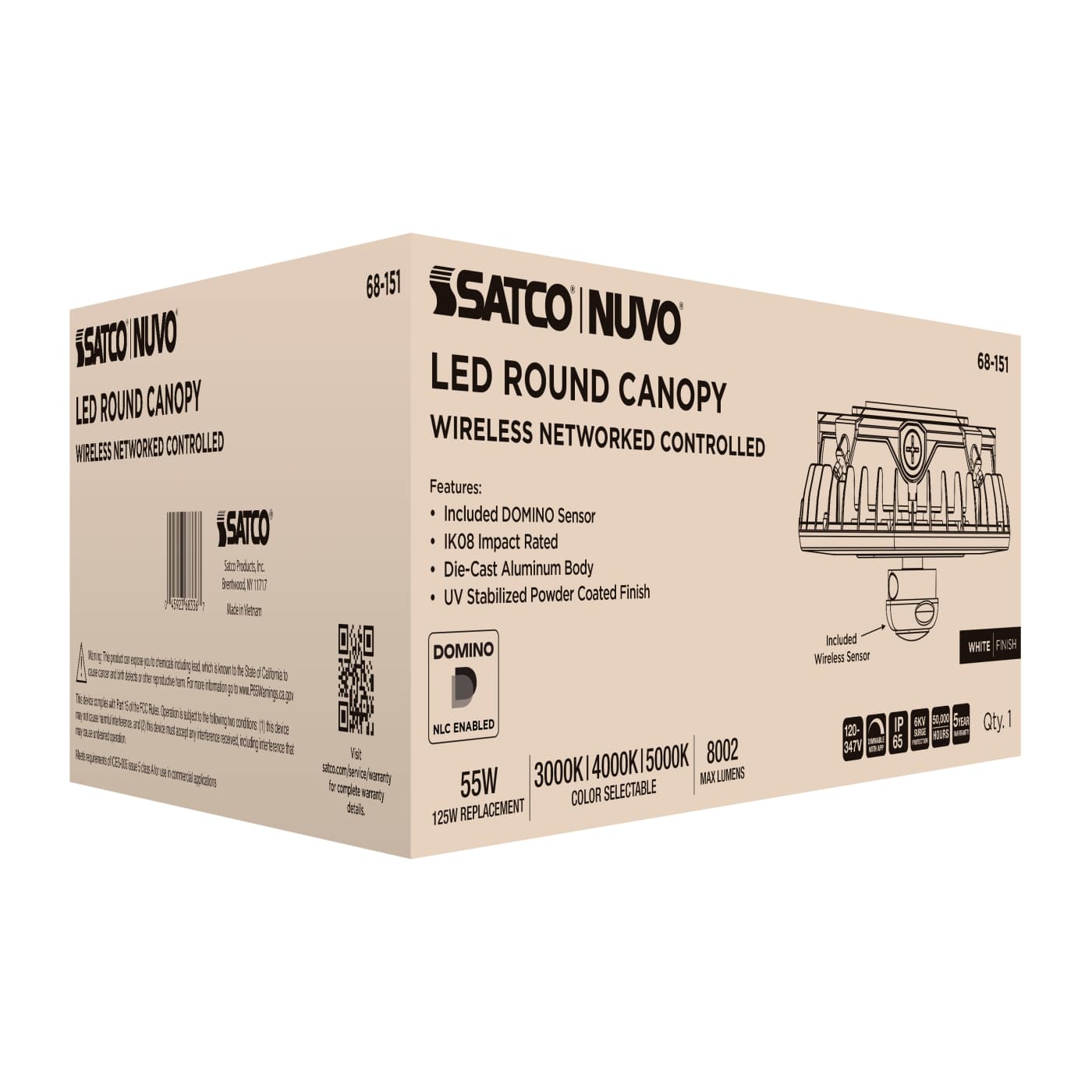 DOMINO 55W ROUND CANOPY LIGHT - 68-151