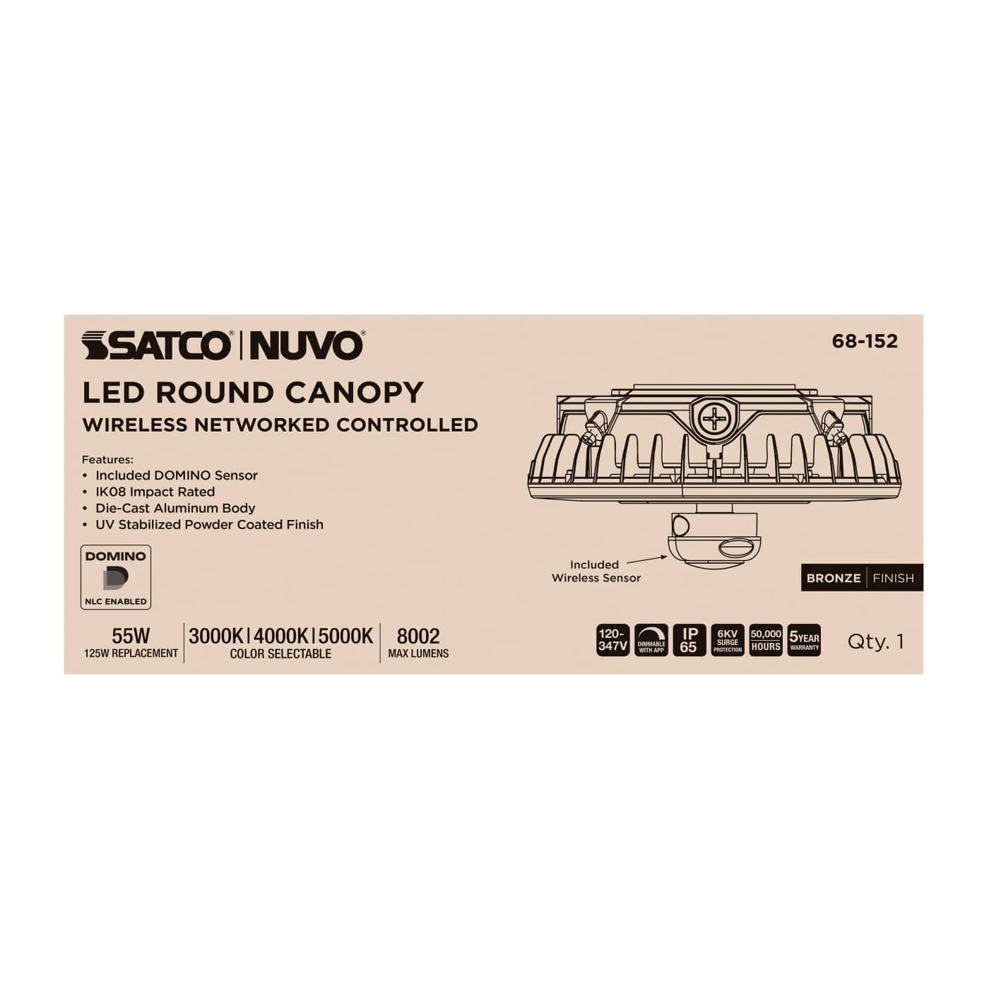 DOMINO 55W ROUND CANOPY LIGHT - 68-152