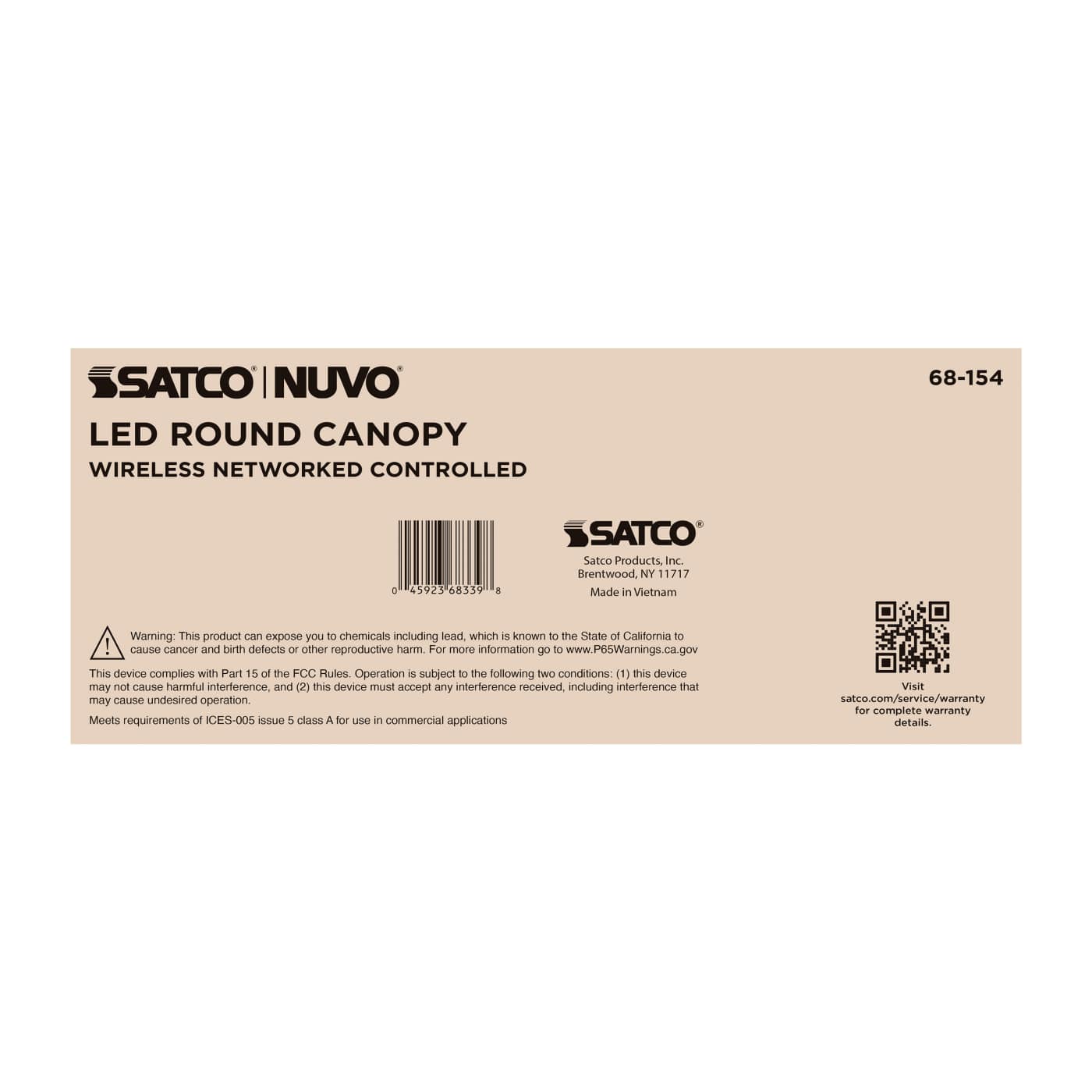 DOMINO 100W ROUND CANOPY LIGHT - 68-154