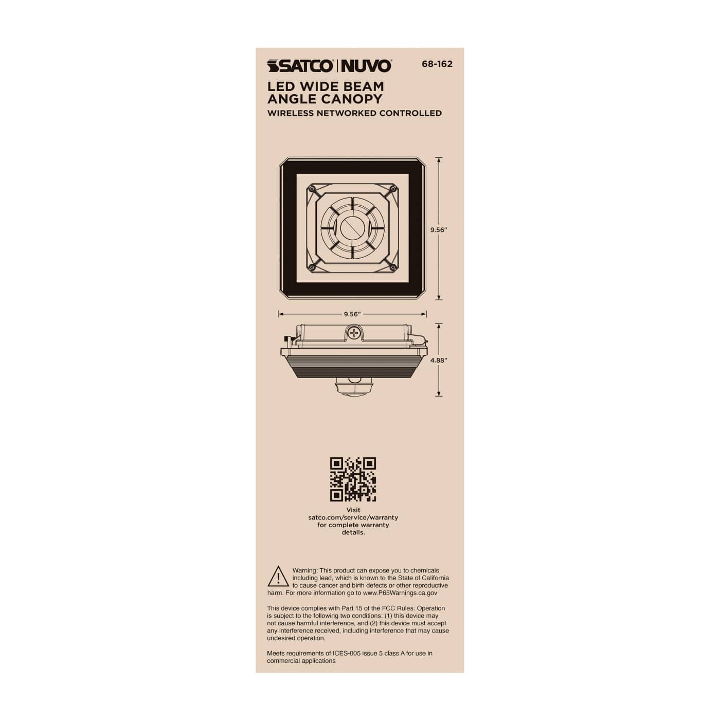 DOMINO WIDE BEAM CANOPY WHITE - 68-162