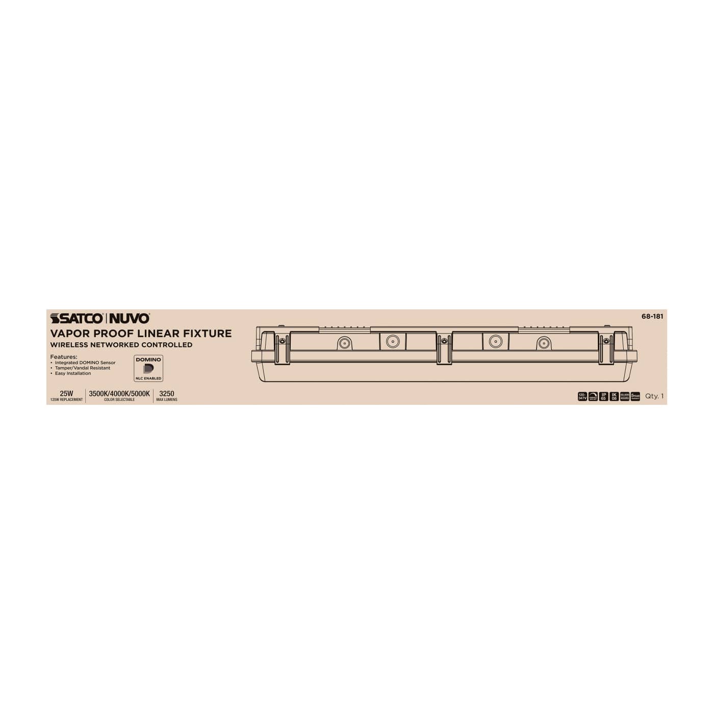 DOMINO 2FT VAPOR TIGHT - 68-181