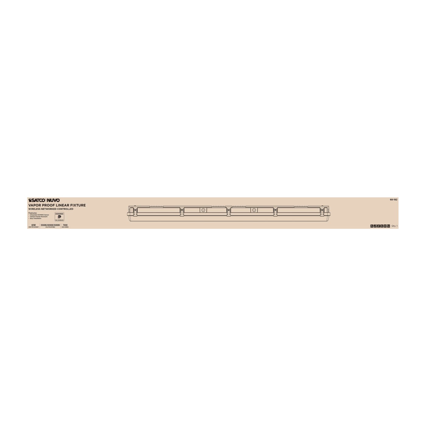DOMINO 4FT VAPOR TIGHT - 68-182