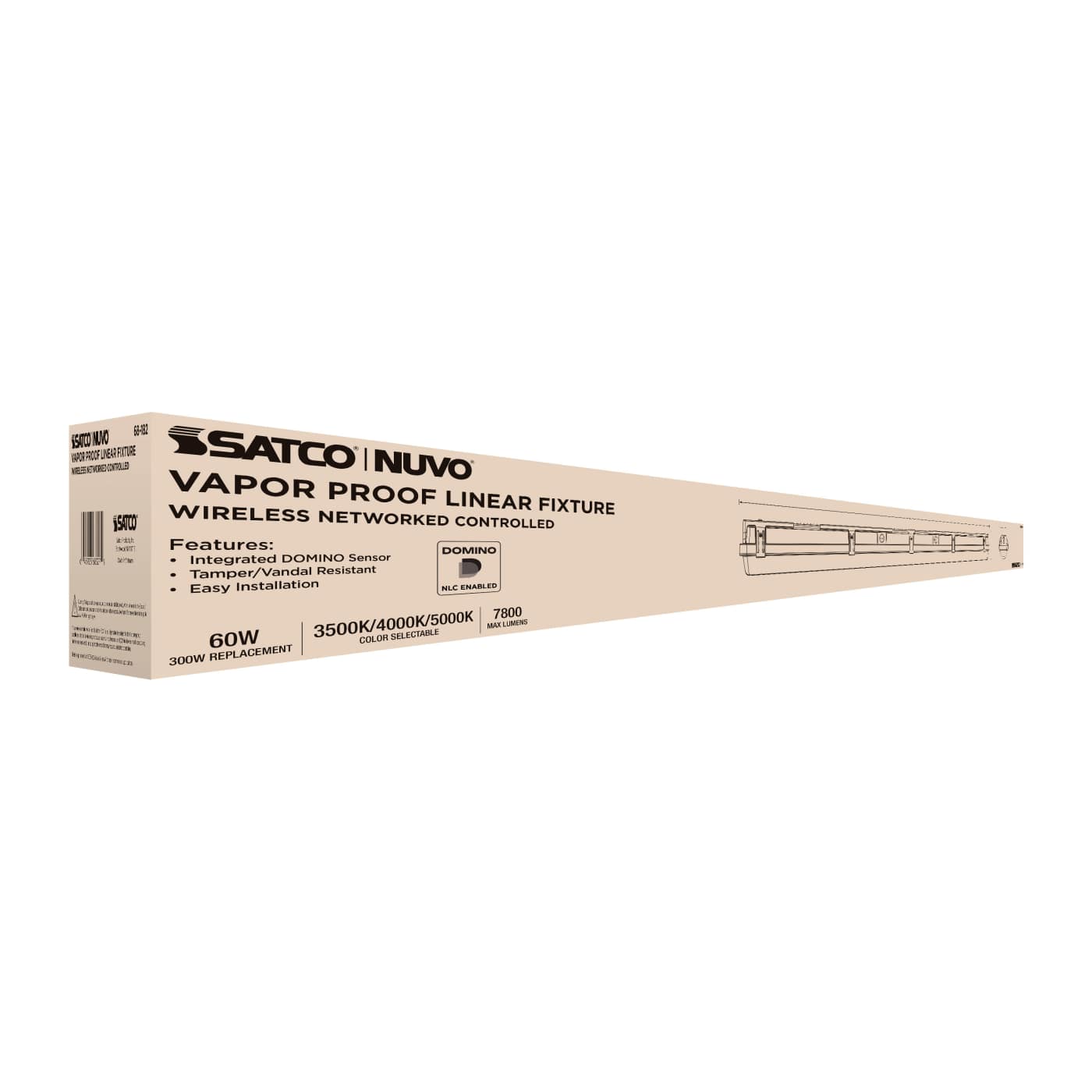 DOMINO 4FT VAPOR TIGHT - 68-182