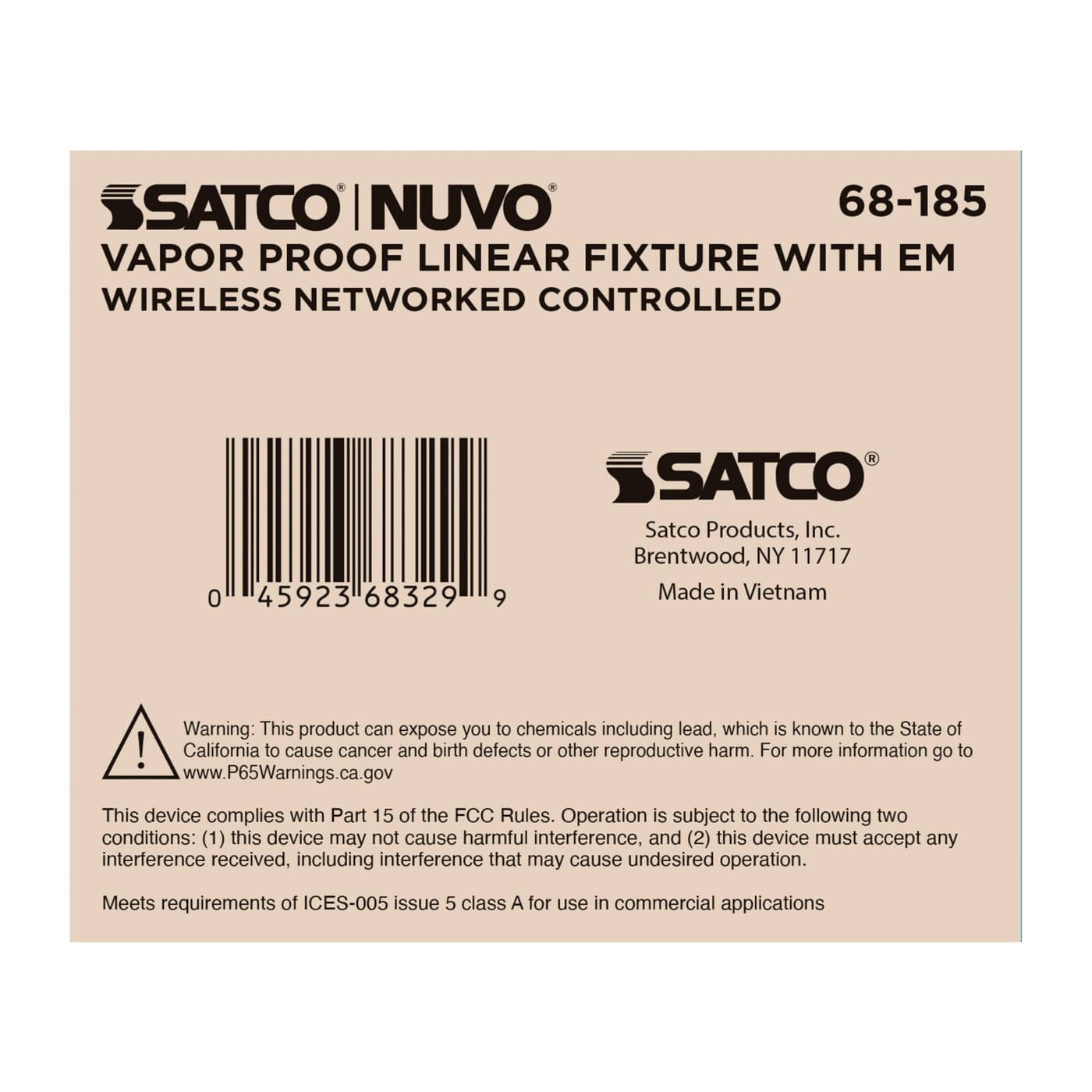 DOMINO 2FT VAPOR TIGHT-EM - 68-185
