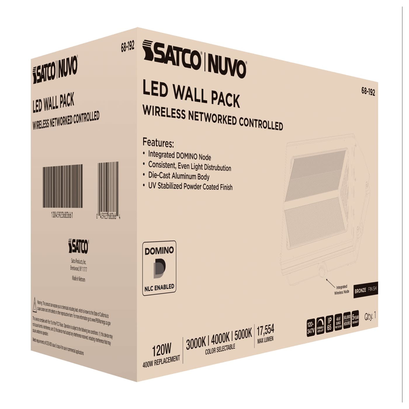 DOMINO WALL PACK 120-347V - 68-192