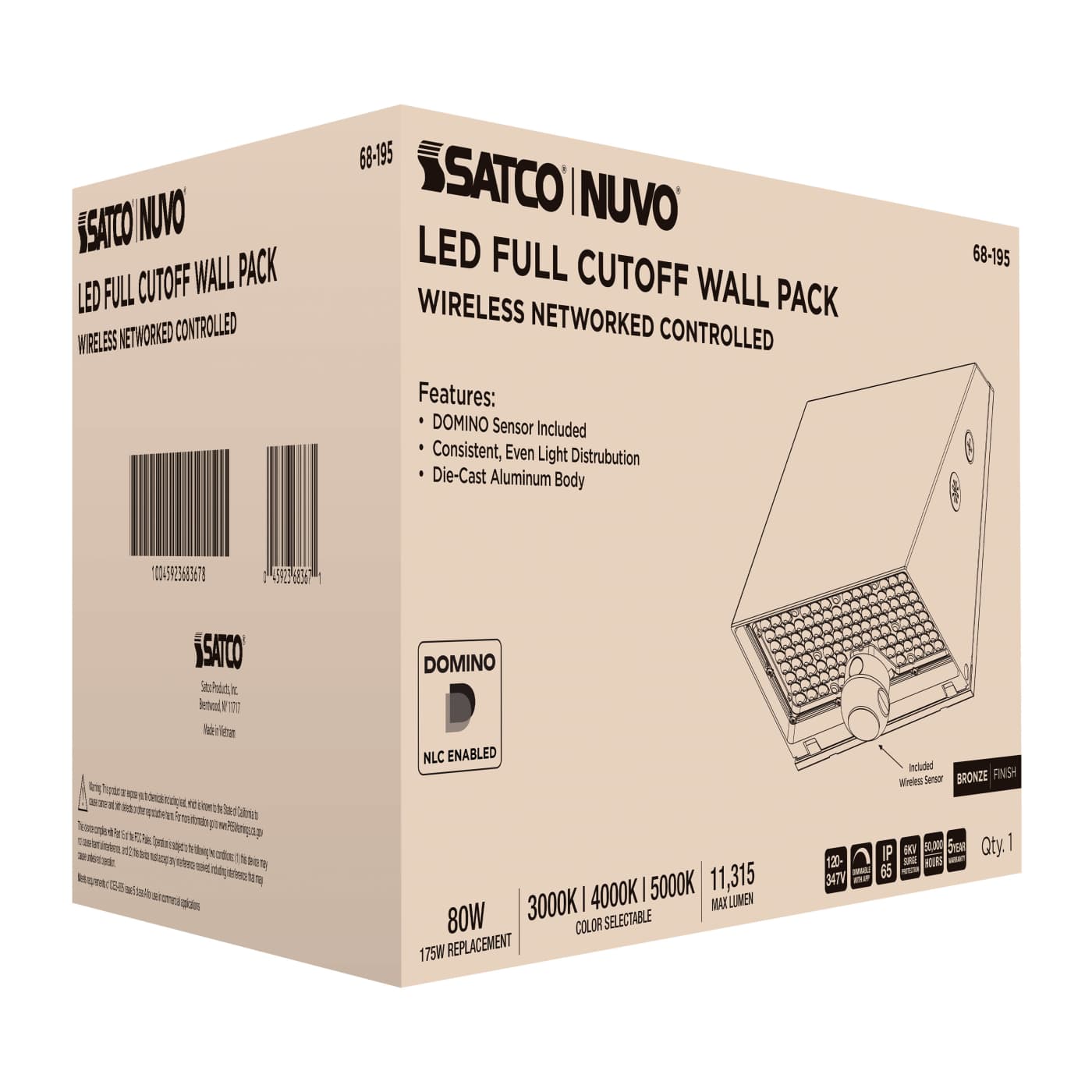 DOMINO WALL PACK 120-347V - 68-195