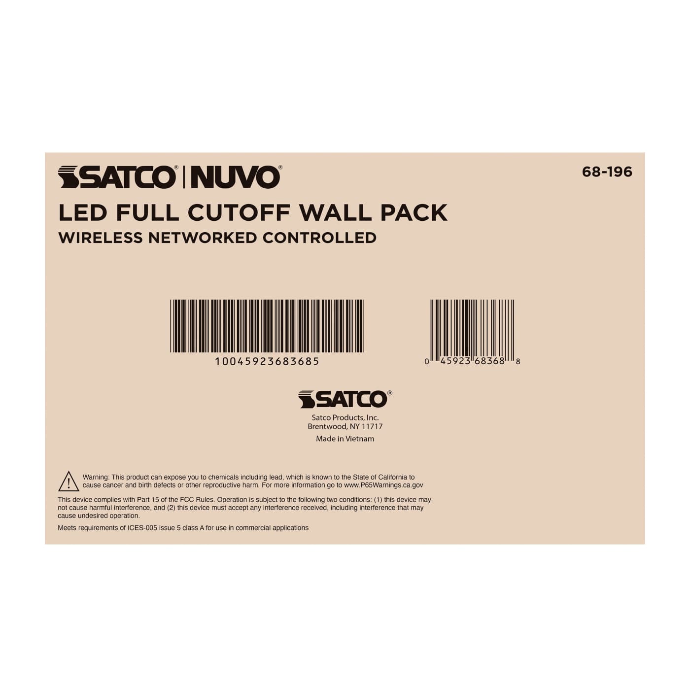 DOMINO WALL PACK 120-347V - 68-196