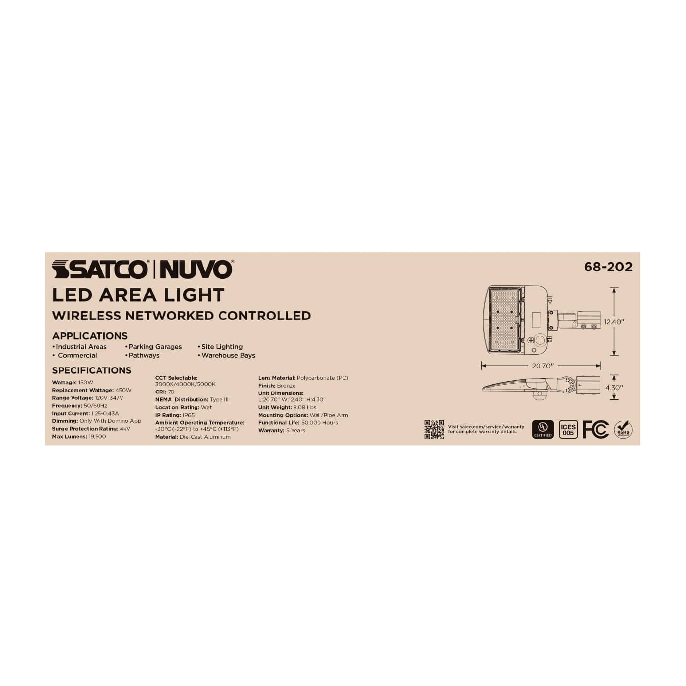 DOMINO 150W AREA LIGHT - 68-202