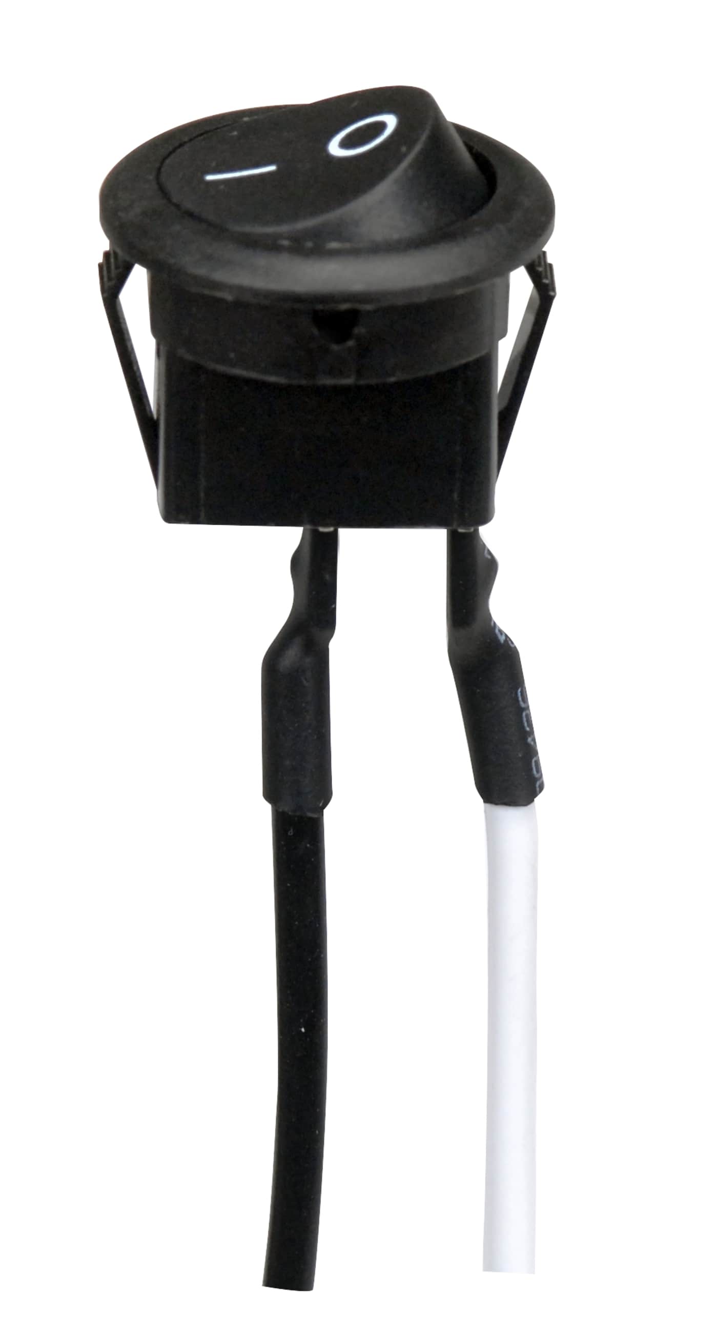 ON/OFF BLACK ROUND ROCKER SW - 80-2101