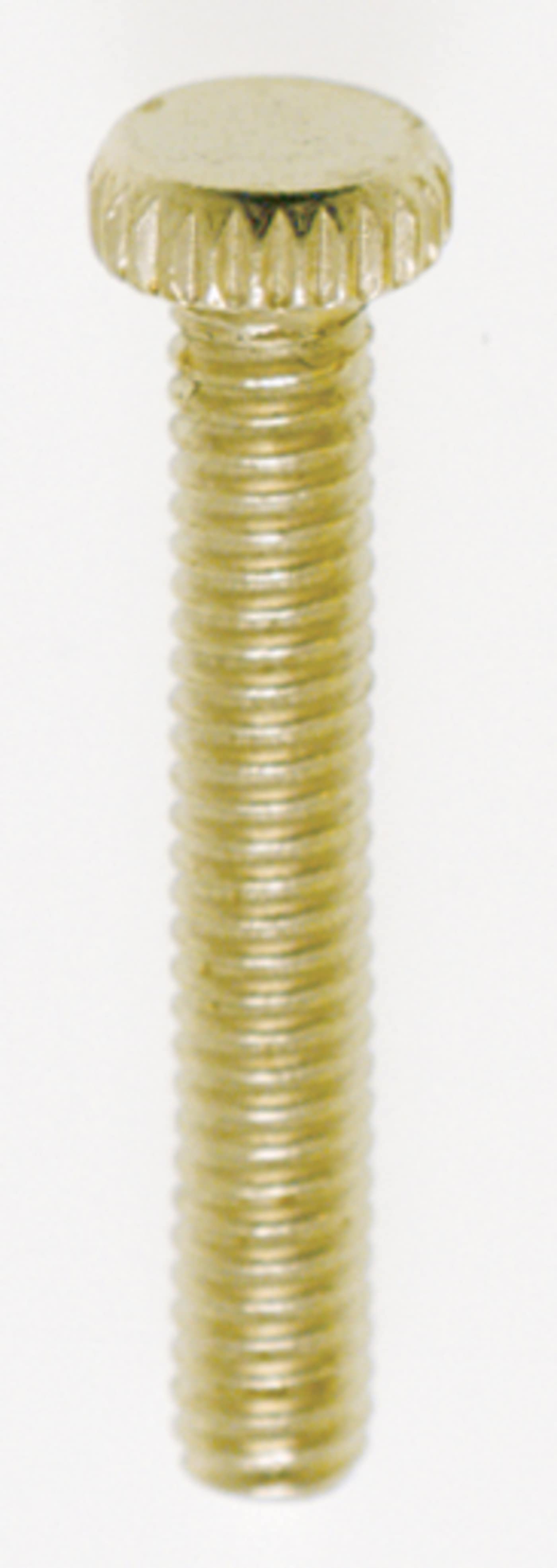 1"KNURLED 8/32 BR PLTD SCREW - 90-031