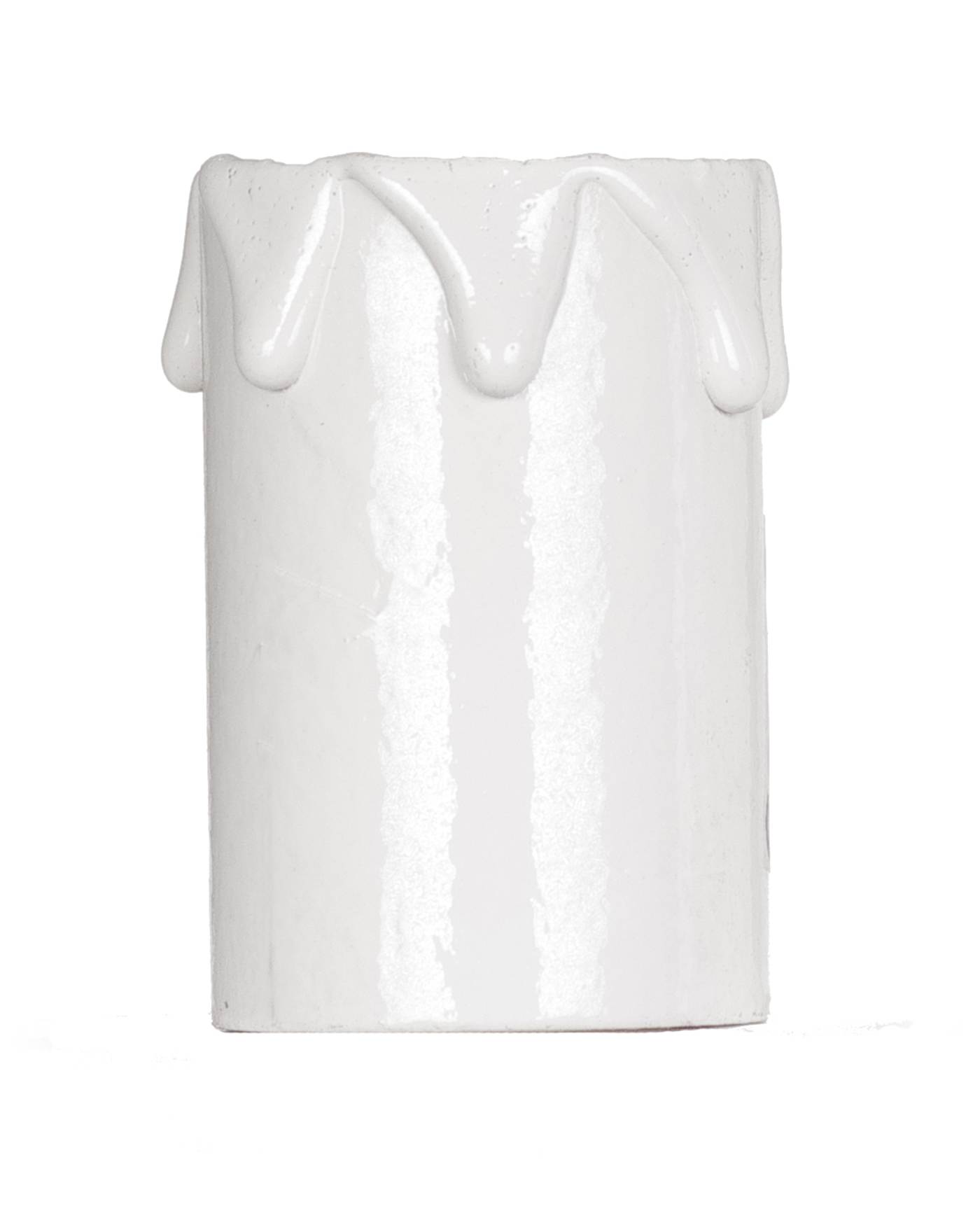 2" MED WHT DRIP CANDLE COVER - 90-1246