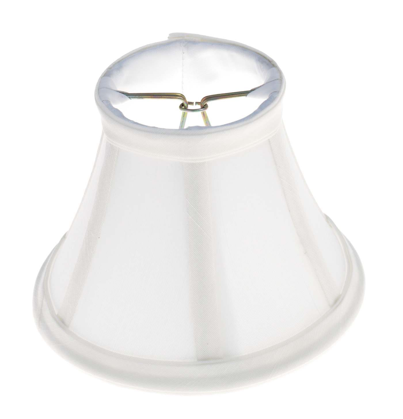 WHITE SILK BELL CLIP ON SHADE - 90-1277