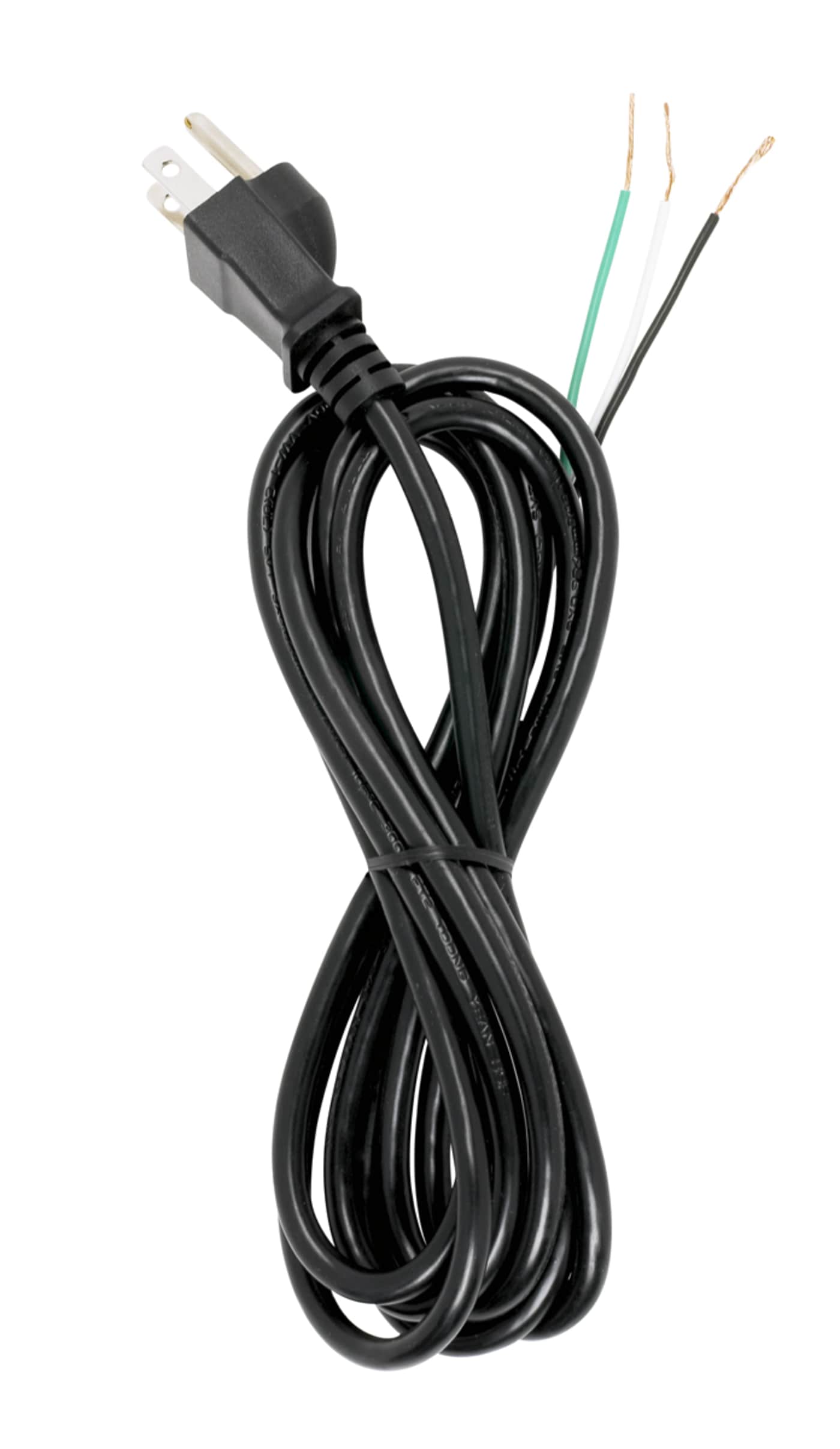 8 FT BLK 18/3 SVT CORD SET W/P - 90-2085