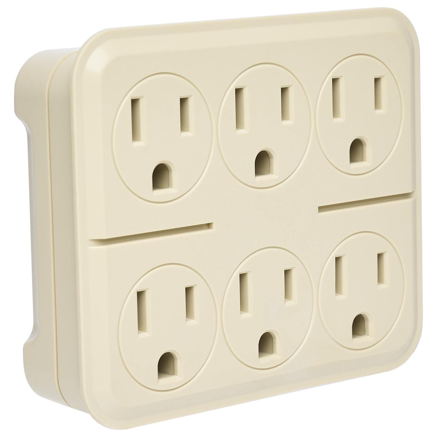 IVORY 6 OUTLETS GRD ADAPTER - 90-2630