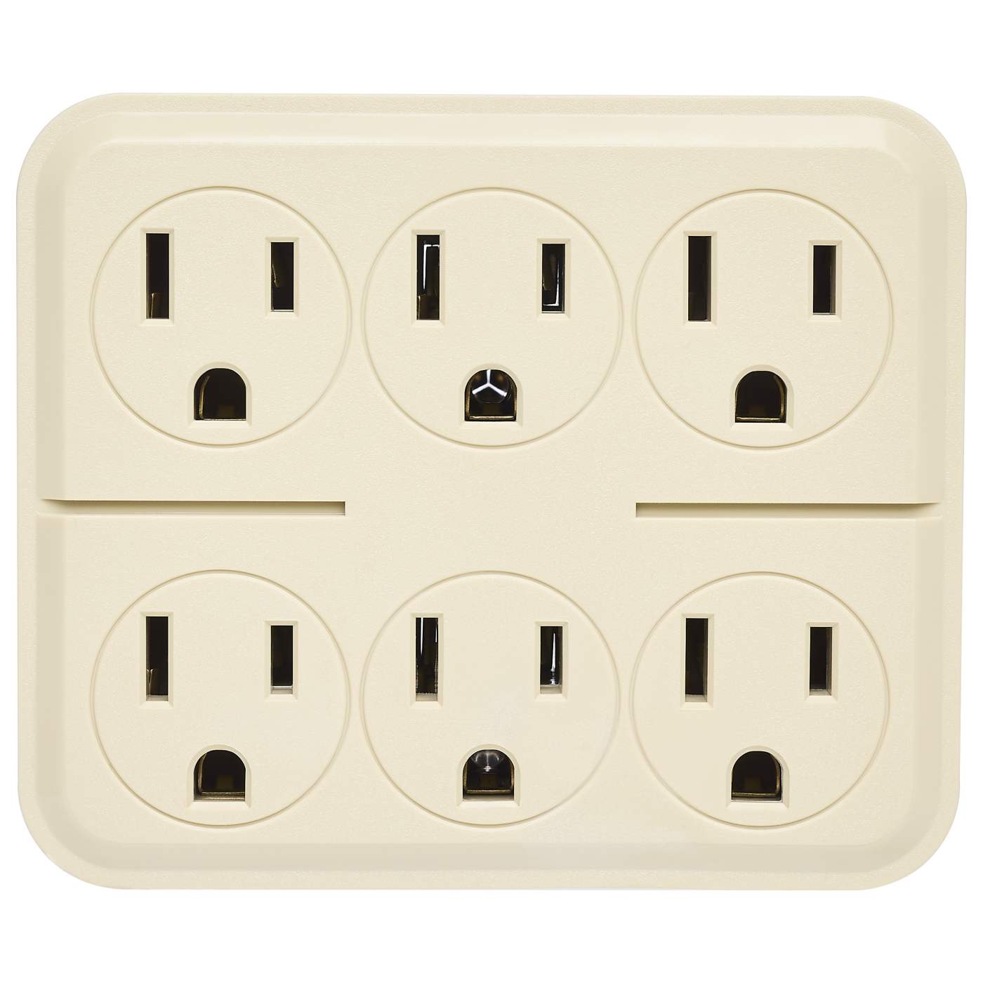 IVORY 6 OUTLETS GRD ADAPTER - 90-2630