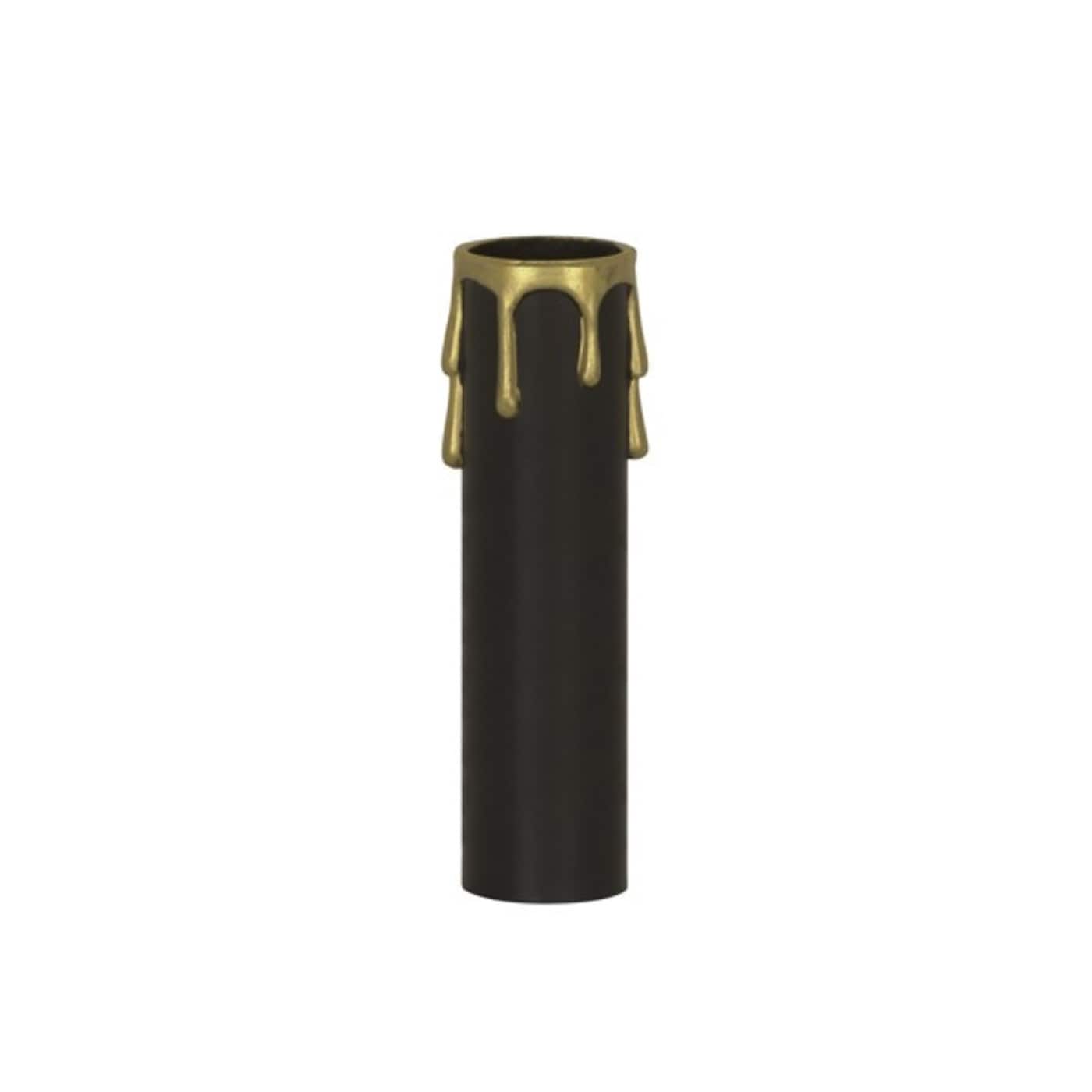 3" BLCK/GOLD DRIP STD. CANDLE - 90-368