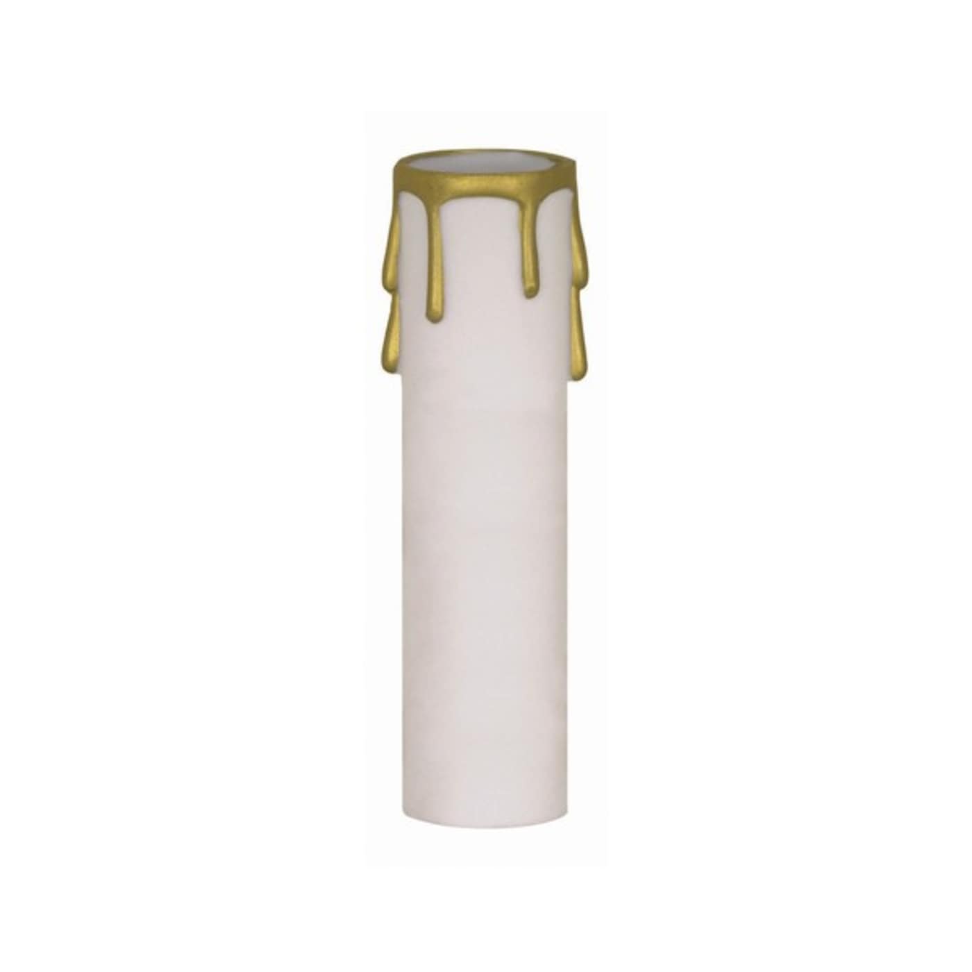 3" WHTE/GOLD DRIP STD. CANDLE - 90-369