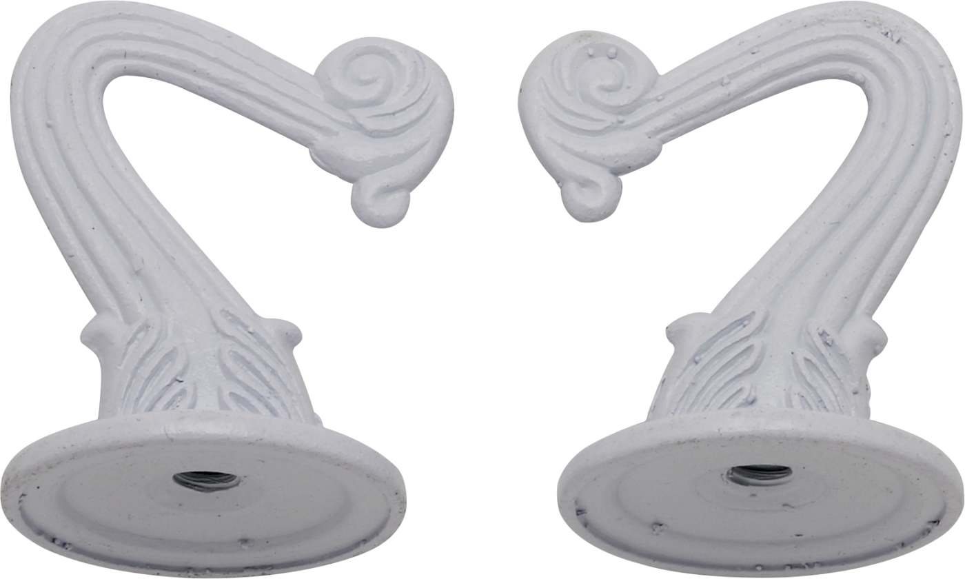 TWO WHT FIN METAL HOOK&HARD - 90-770