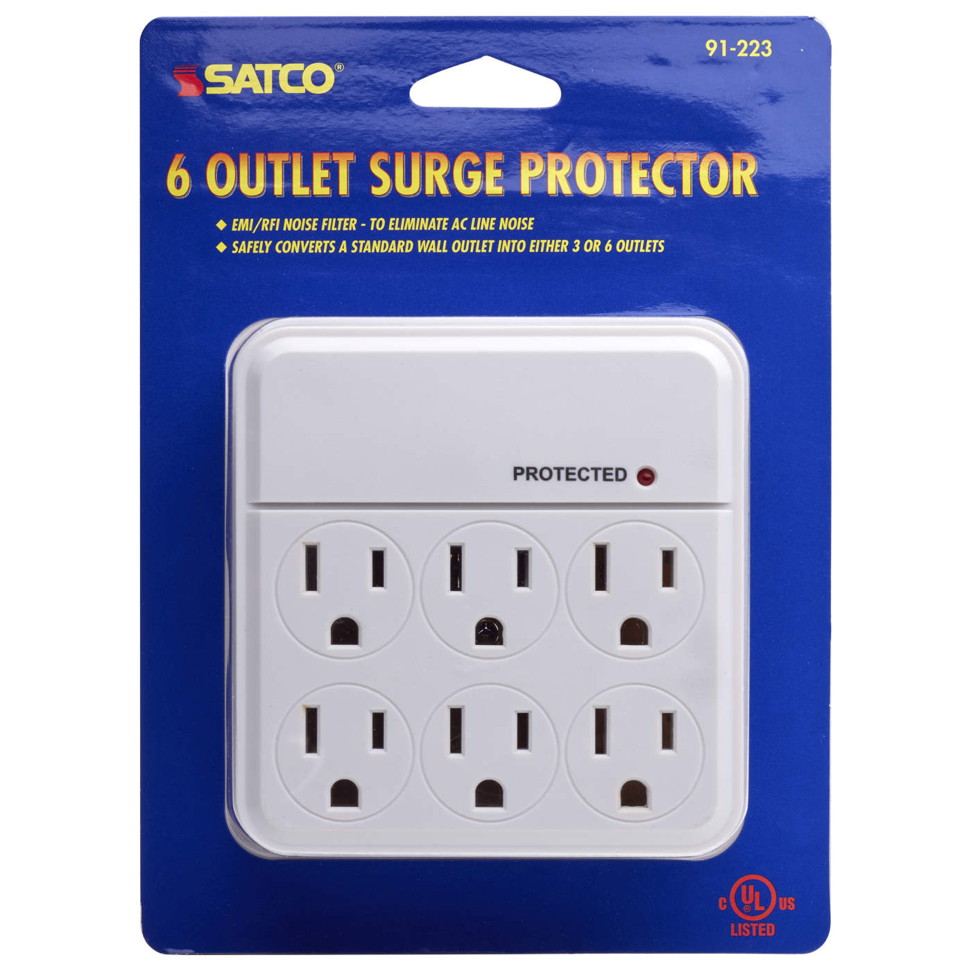 6 OUTLET PLUG IN SURGE PROTECT - 91-223