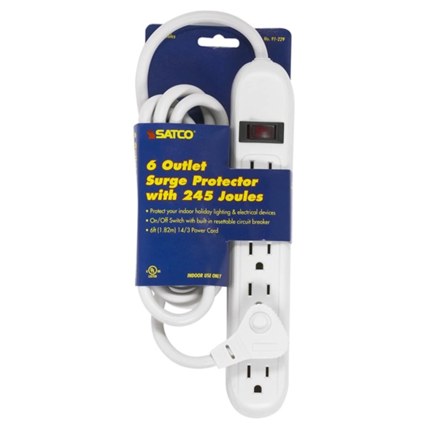 6 OUTLET SURGE PROTECTOR WITH - 91-229