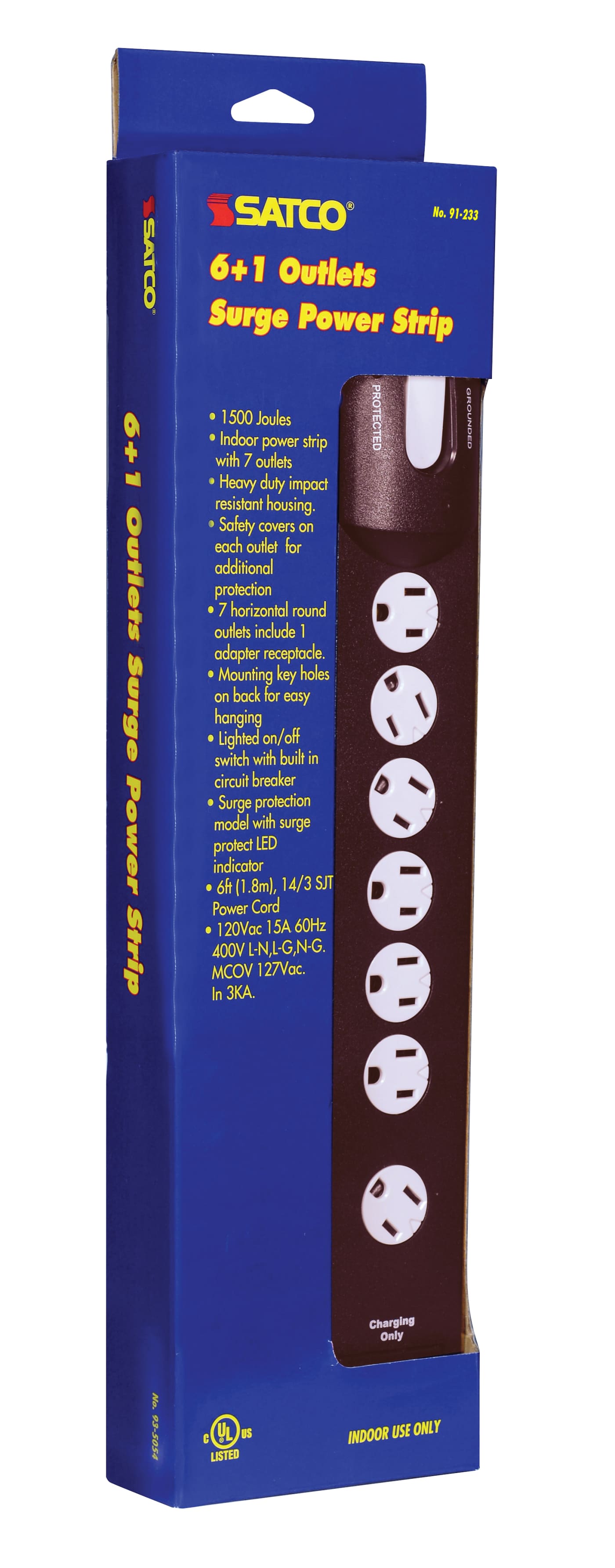 BLACK 7 OUTLET SURGE PROTECTOR - 91-233