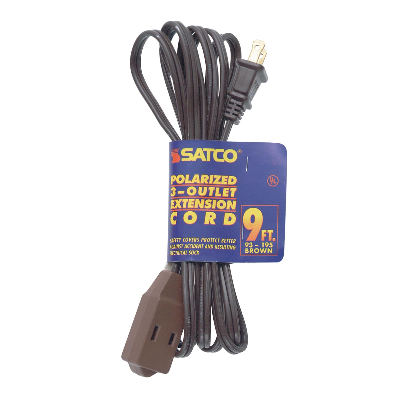9' BRN EXTENSION CORD 16/2 - 93-195