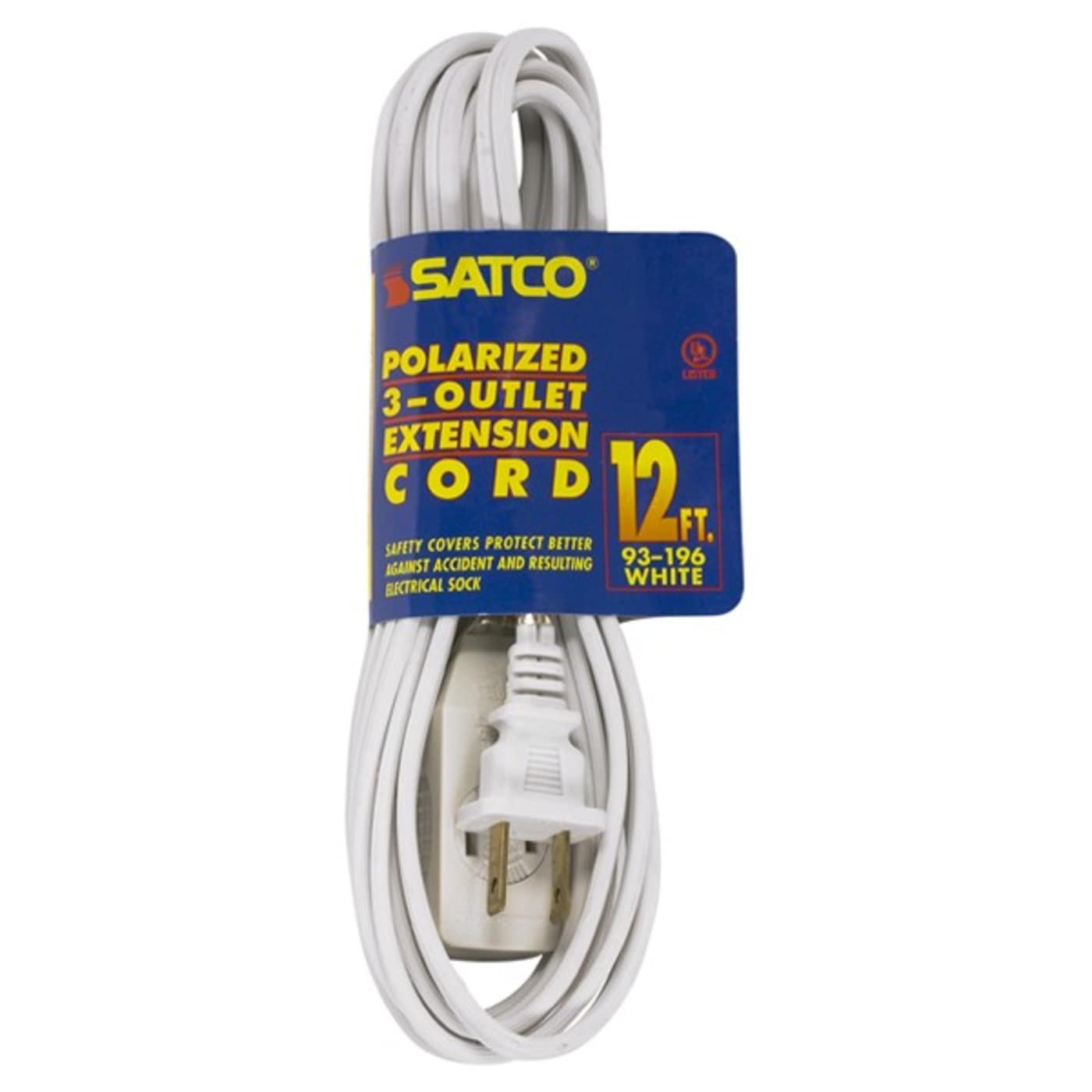 12' WHT EXTENSION CORD 16/2 - 93-196