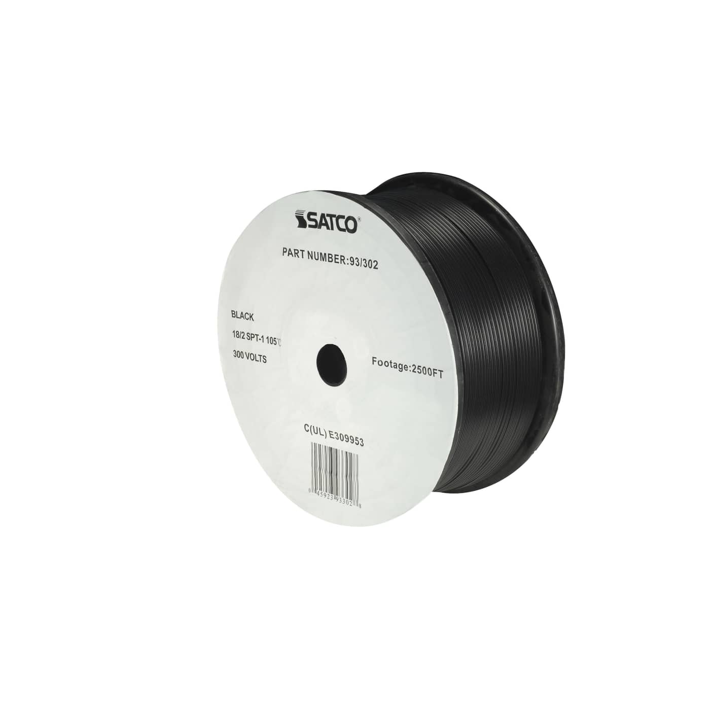 18/2 SPT-1 BLACK 2500 FT SPOOL - 93-302