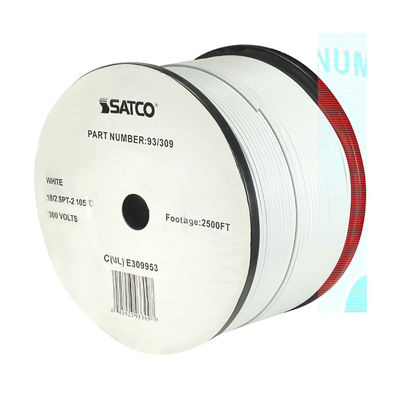 18/2 SPT-2 WHITE 2500 FT SPOOL - 93-309