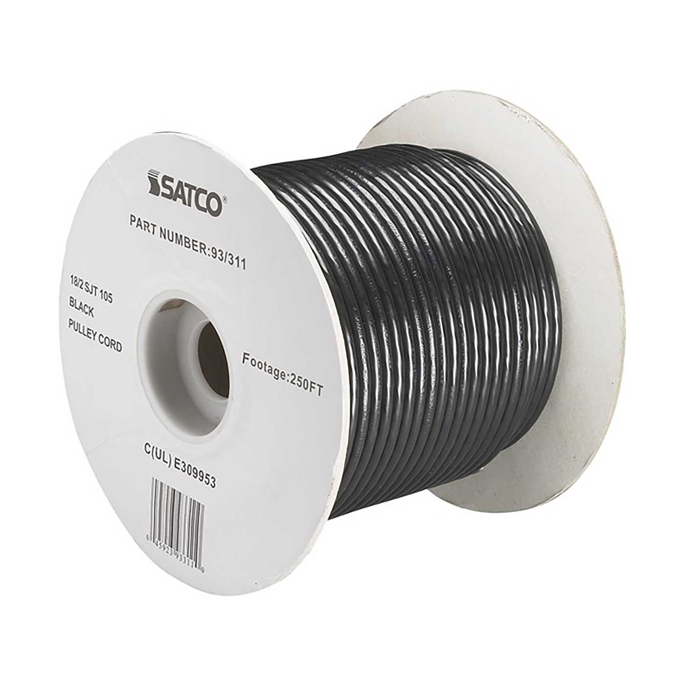 18/2 SJT BLACK 250 FT SPOOL - 93-311