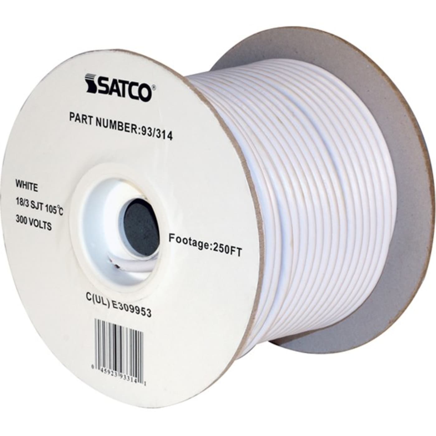 18/3 SJT WHITE 250 FT SPOOL - 93-314