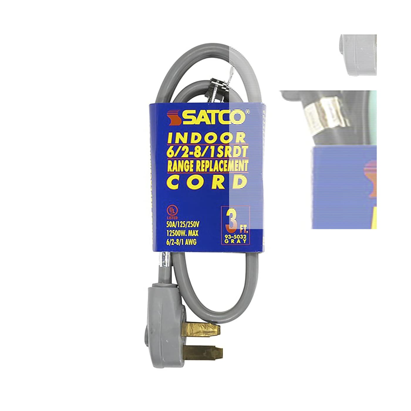3 FT 3 WIRE 6/2+8/1 SRDT GRAY - 93-5032