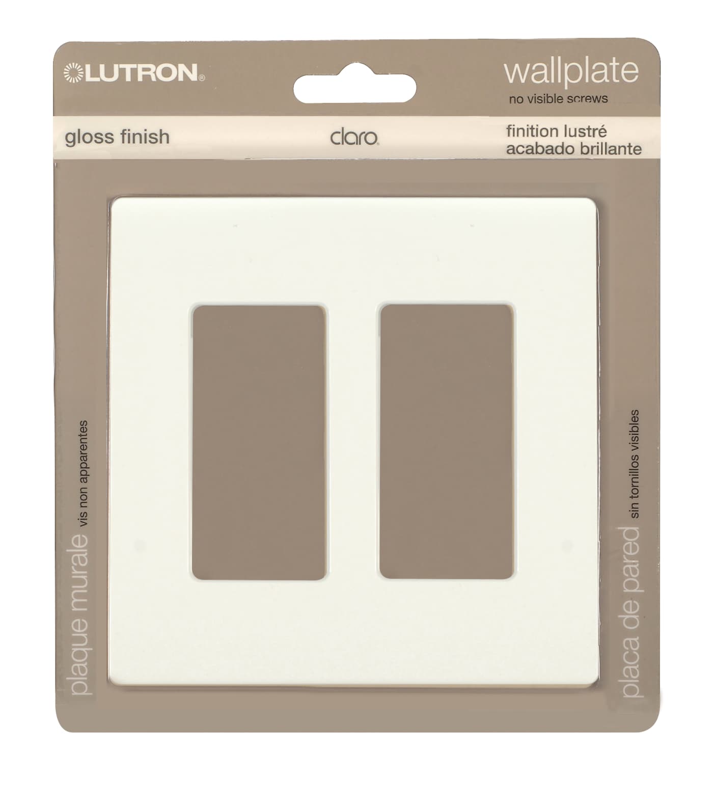 CLARO 2 GANG WALLPLATE WH - 96-221